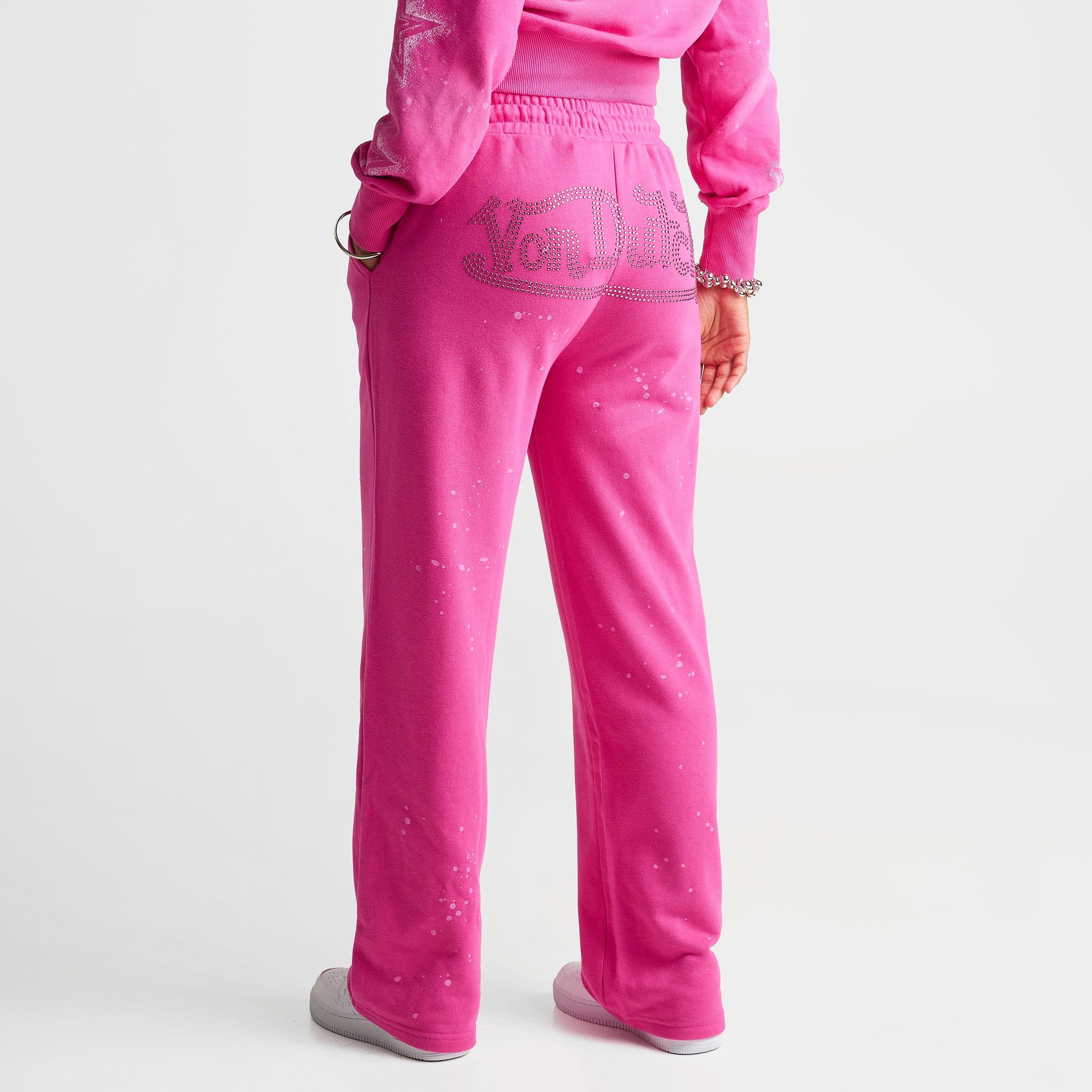 Women's Von Dutch Spray Paint Star Mid-Rise Wide-Leg Sweatpants