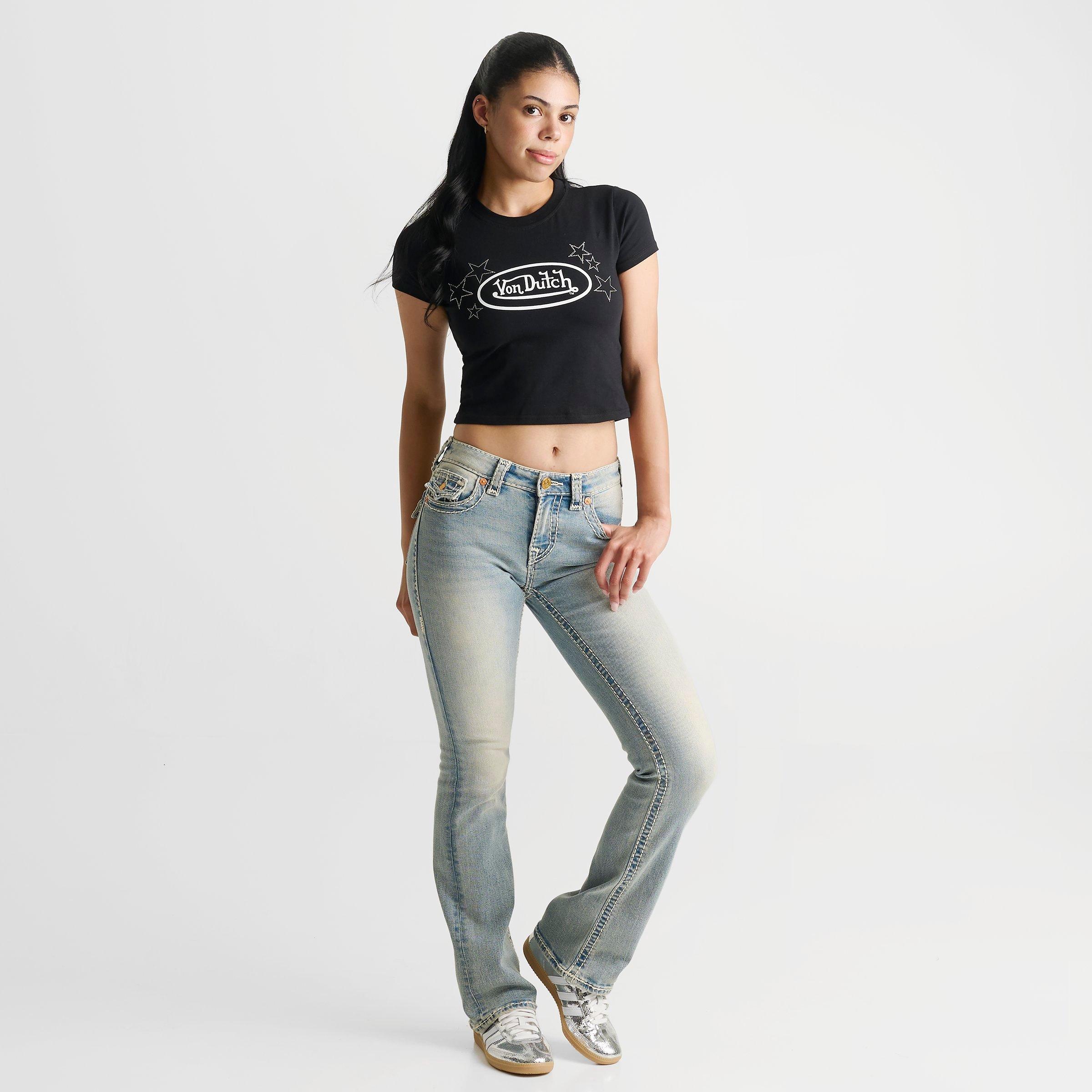 Women's Von Dutch Rhinestone Baby T-Shirt