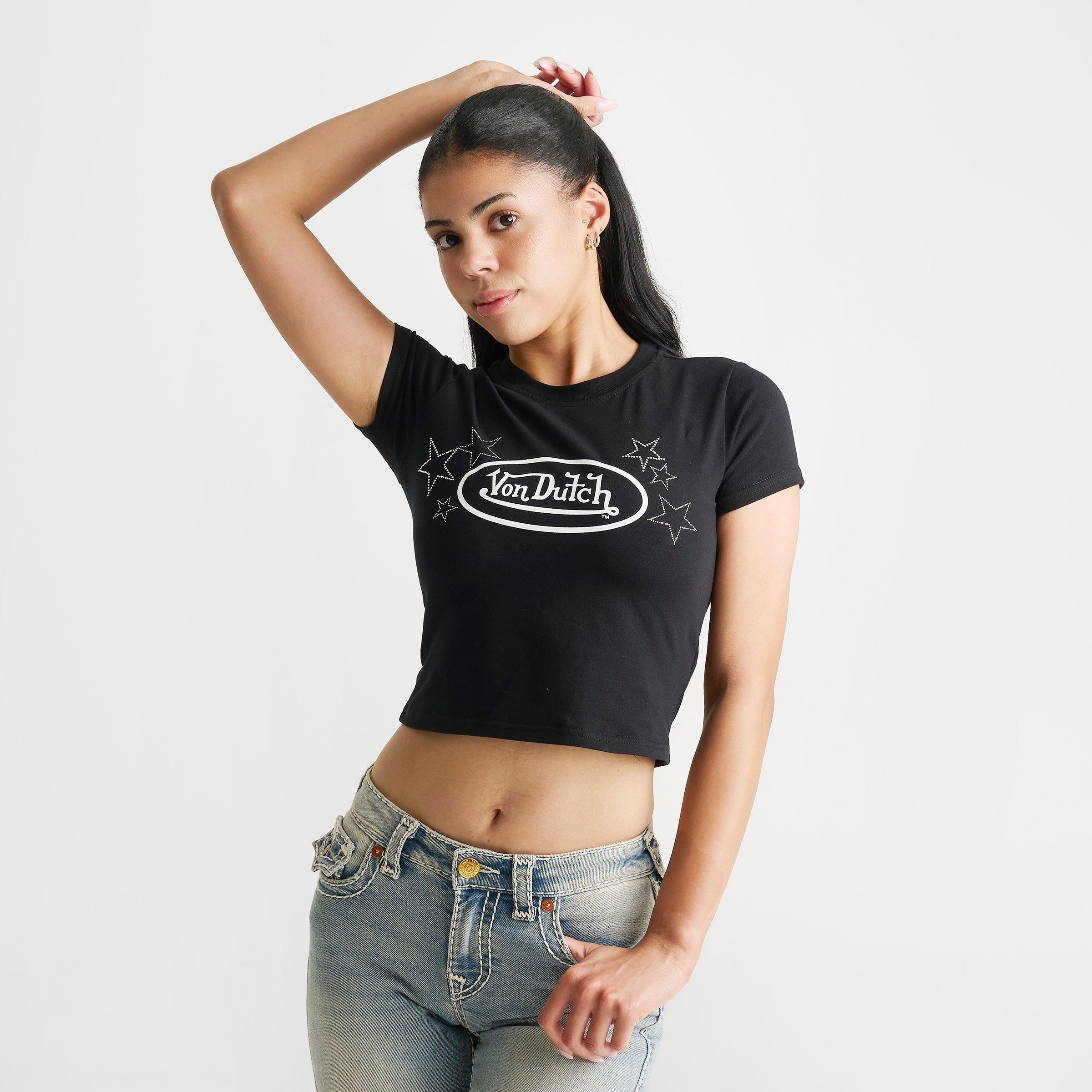 Women's Von Dutch Rhinestone Baby T-Shirt