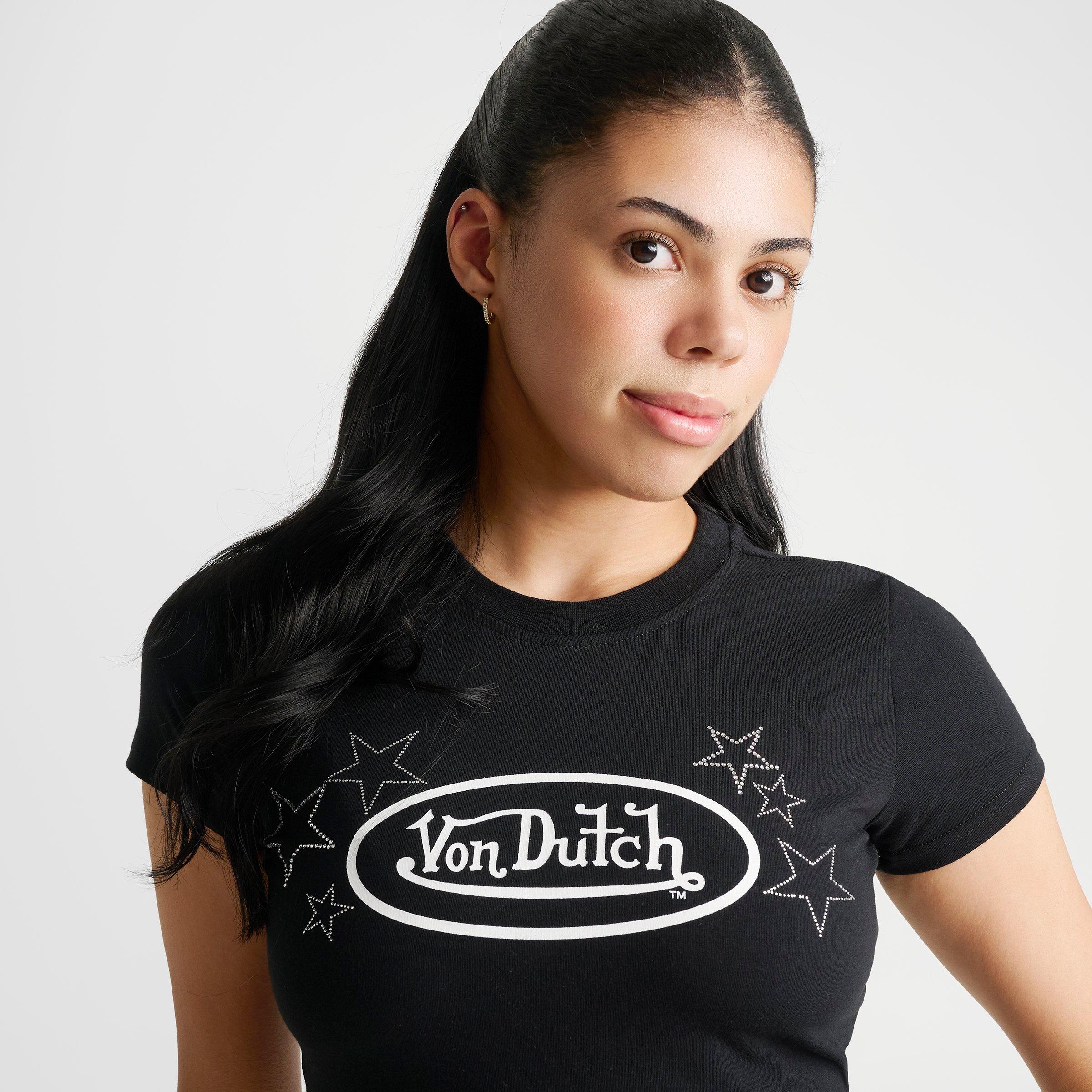 Women's Von Dutch Rhinestone Baby T-Shirt