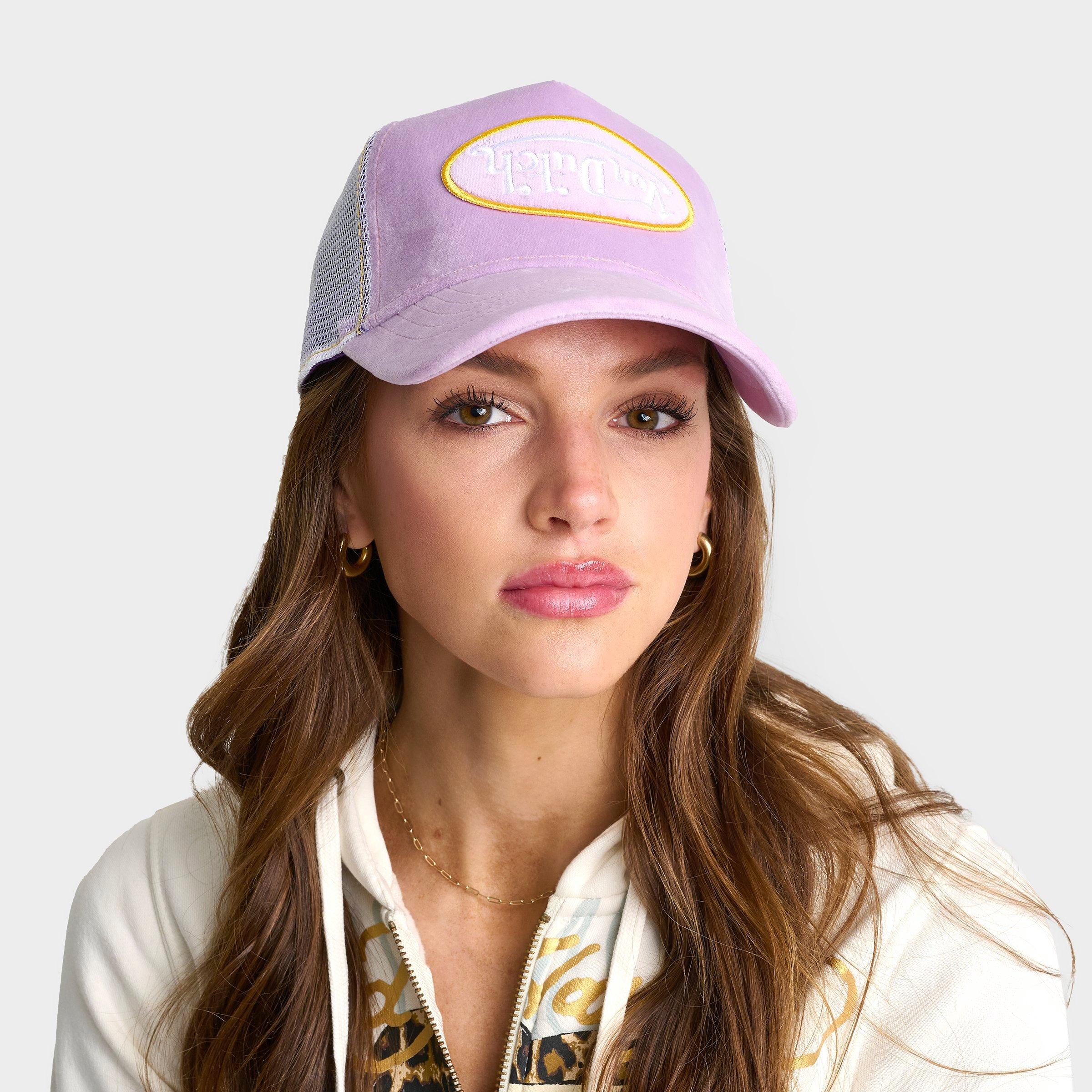 Von Dutch Reverse Logo Velvet Trucker Hat