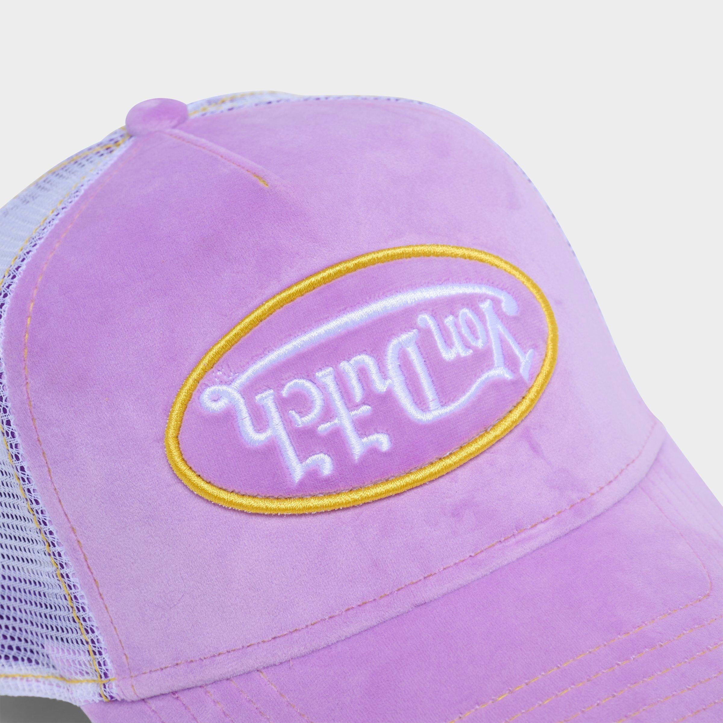 Von Dutch Reverse Logo Velvet Trucker Hat