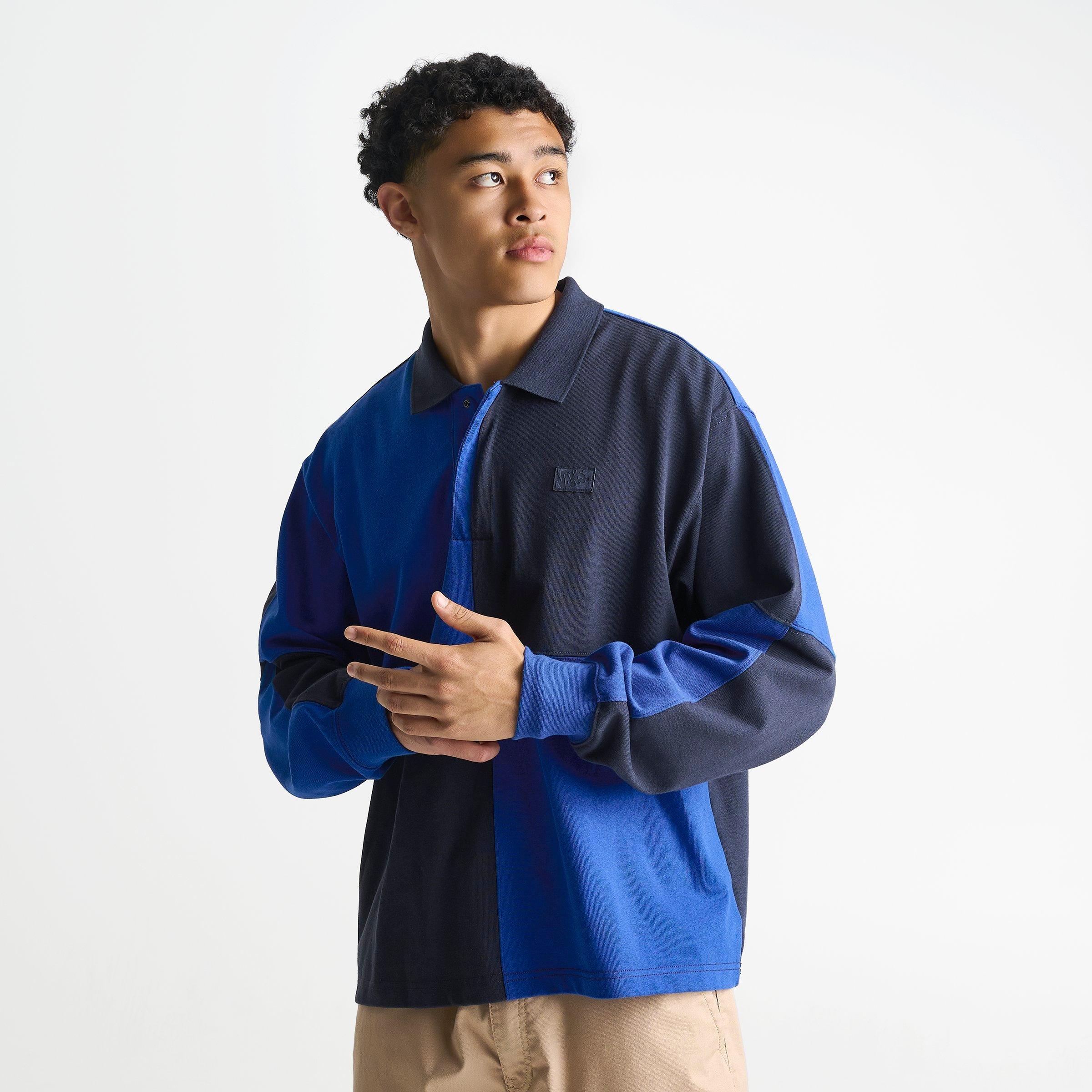 Men's Vans Check Knit Long-Sleeve Rugby Shirt