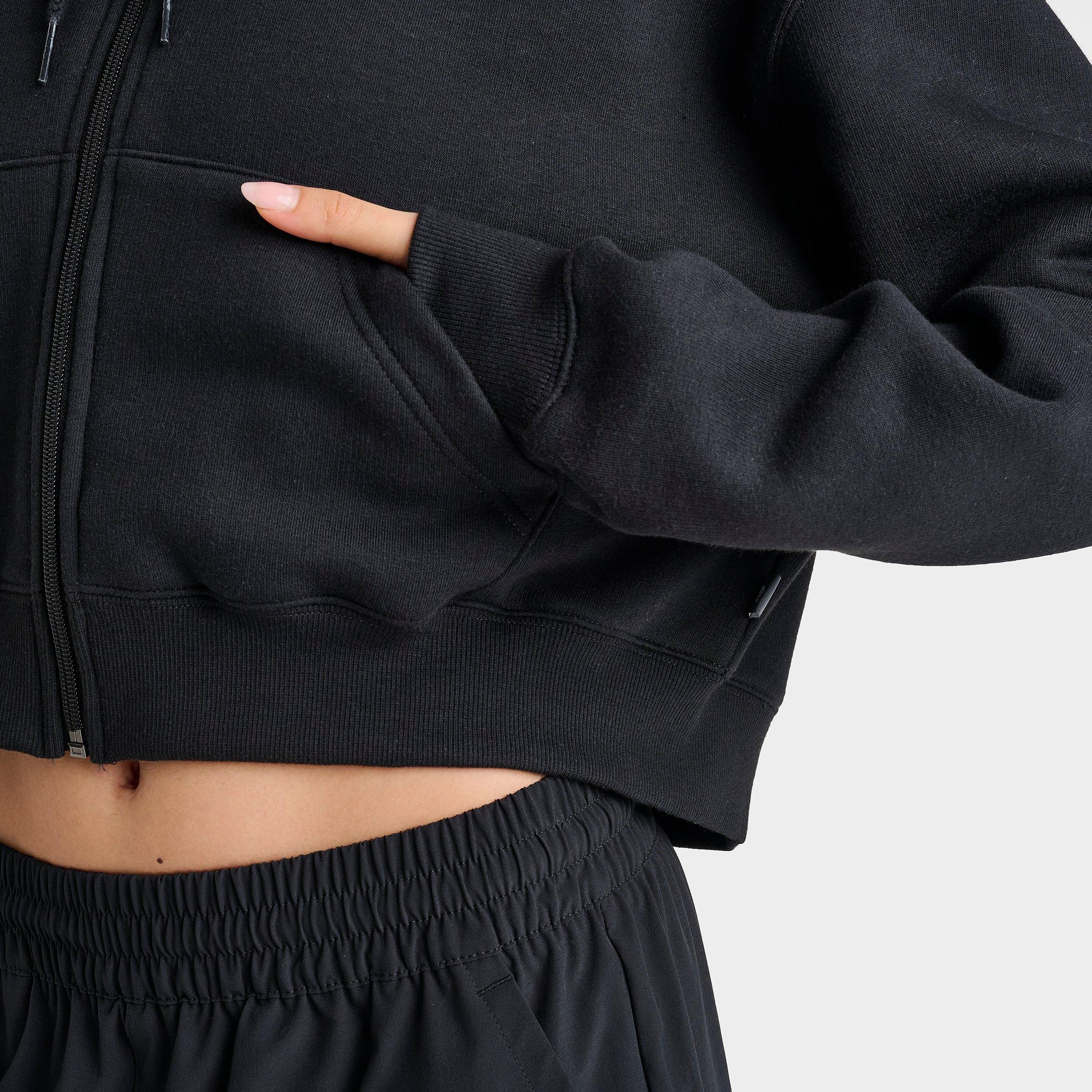 Women's New Balance Linear Cropped Full-Zip Hoodie
