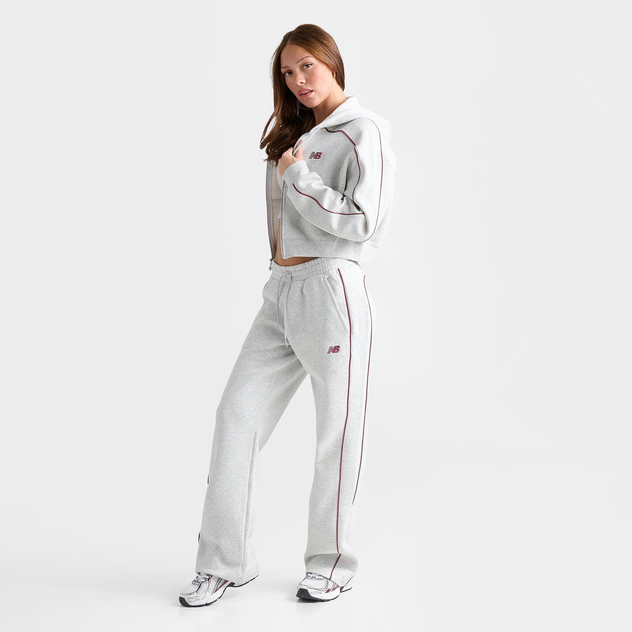 Women's New Balance Piped Cropped Full-Zip Hoodie