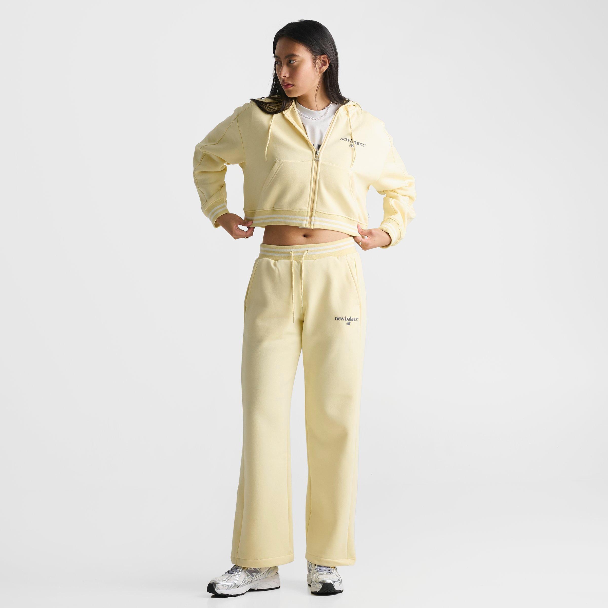 Women's New Balance Cropped Rib Full-Zip Hoodie