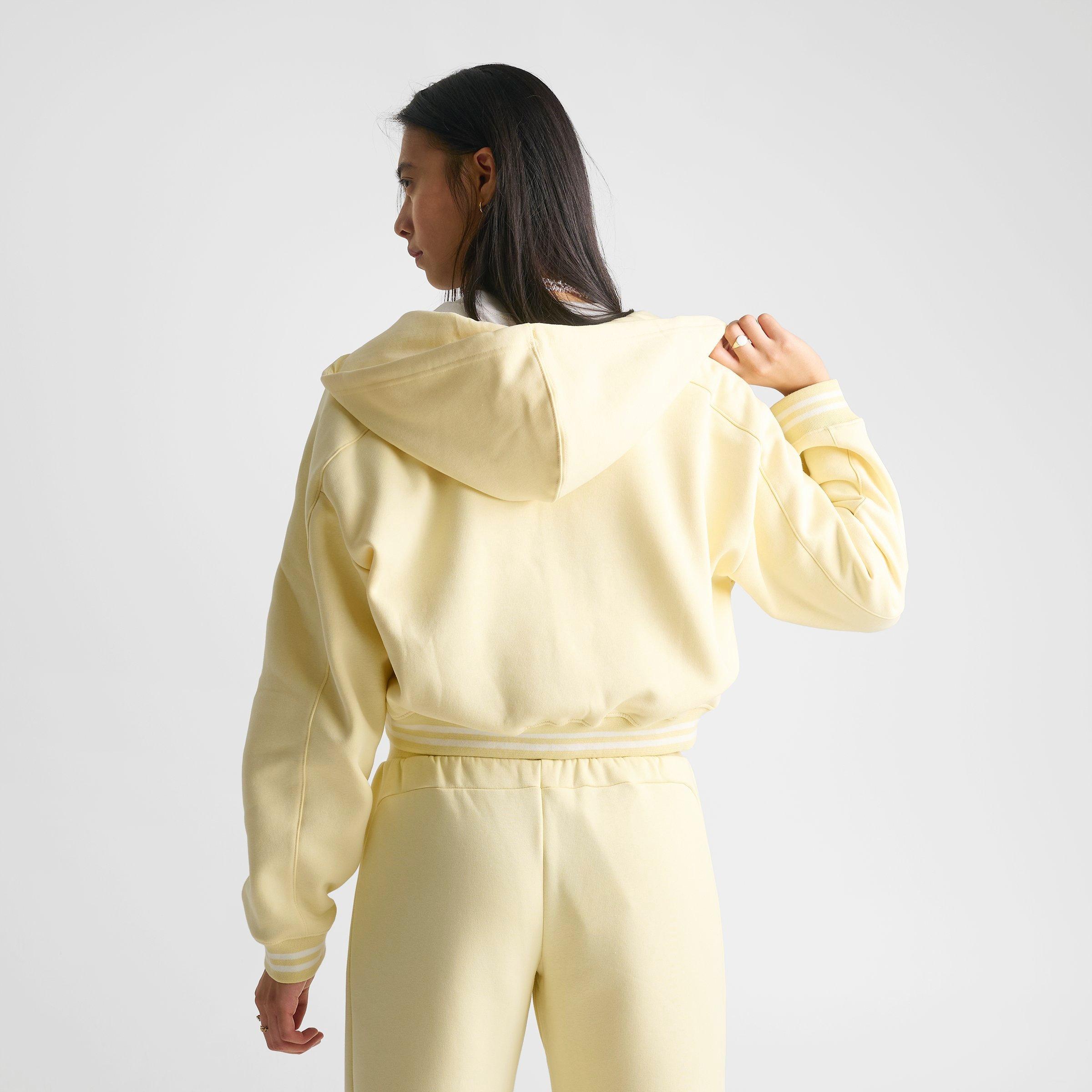 Women's New Balance Cropped Rib Full-Zip Hoodie