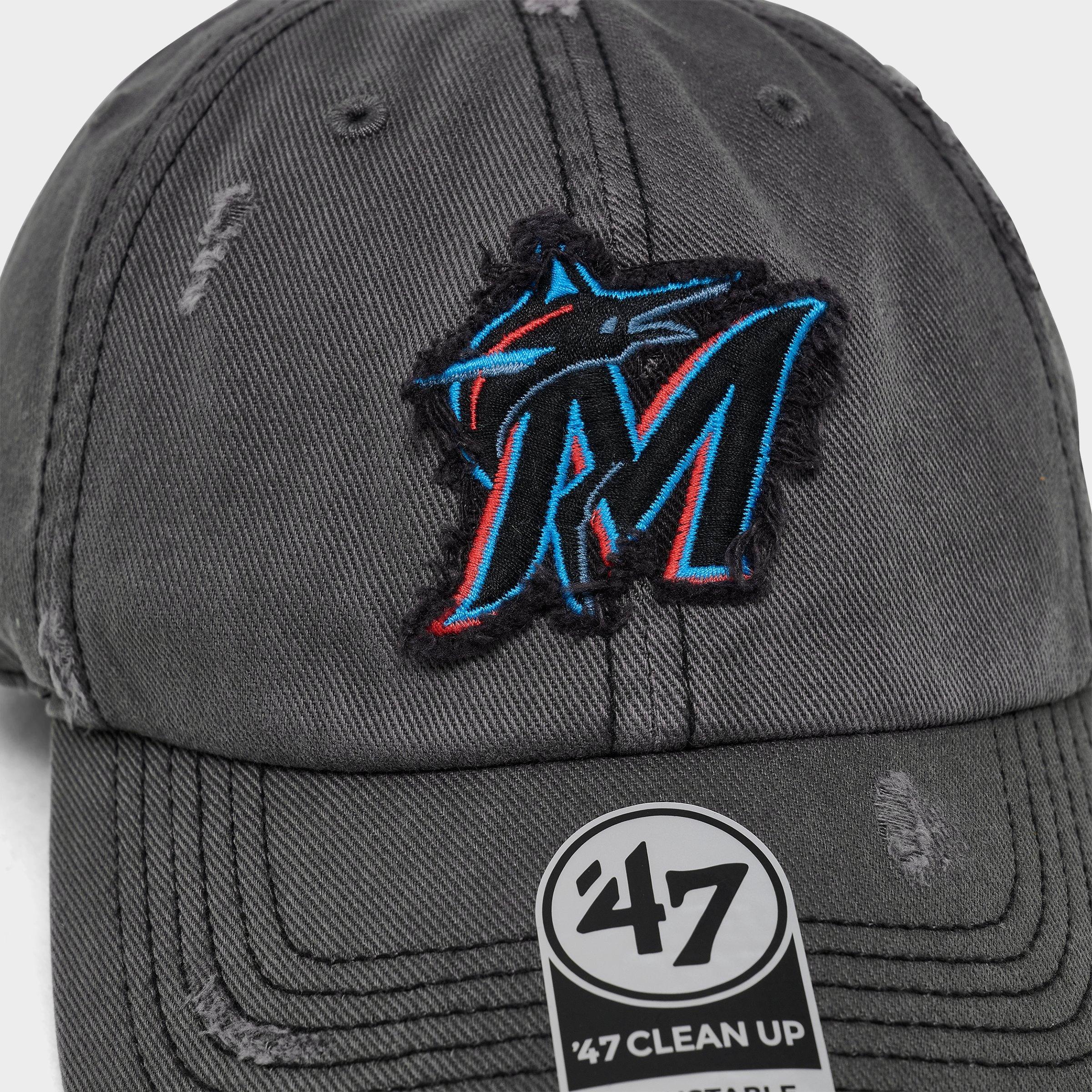 '47 Miami Marlins MLB Weathered Clean Up Strapback Hat