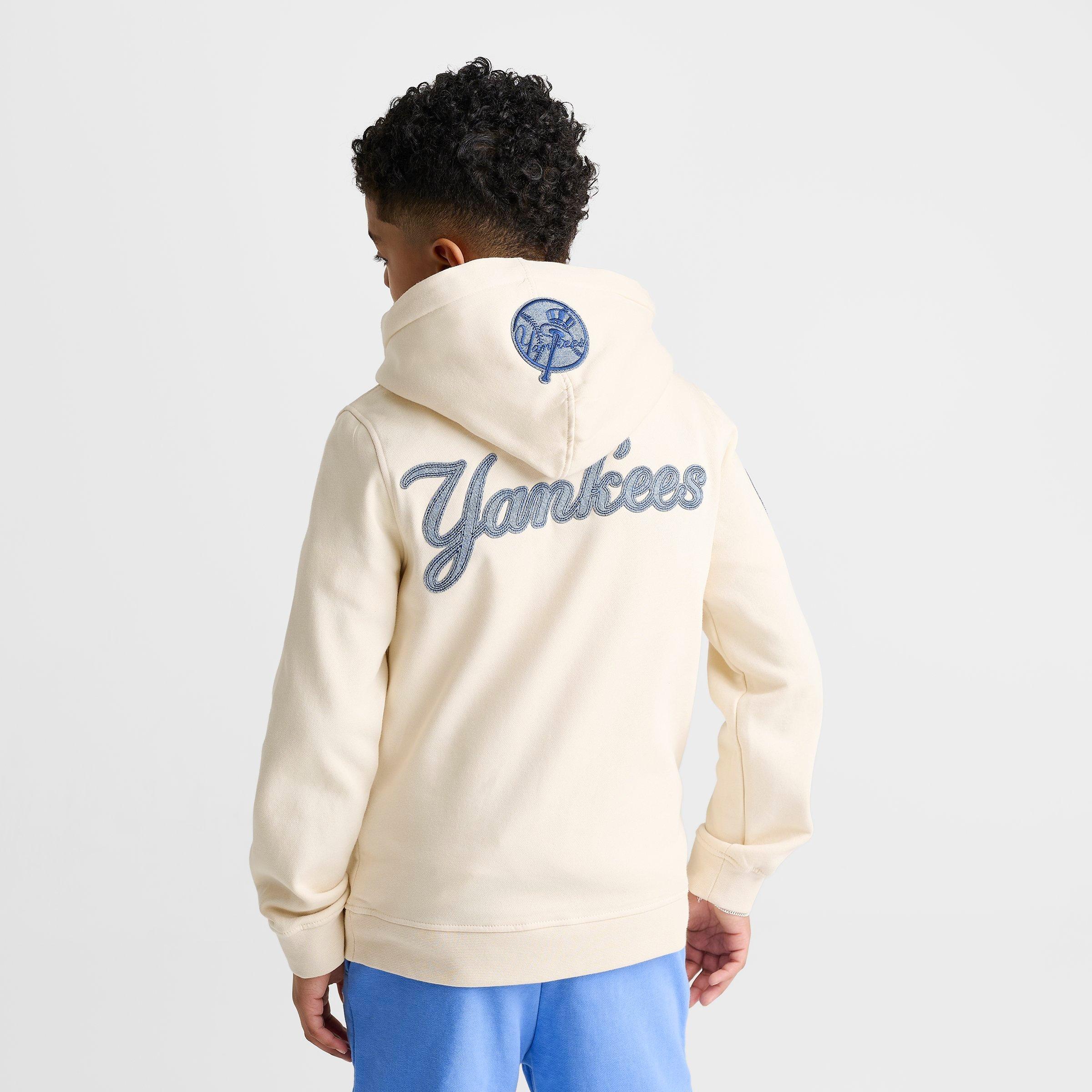 Big Kids' Pro Standard New York Yankees MLB Denim Patch Pullover Hoodie