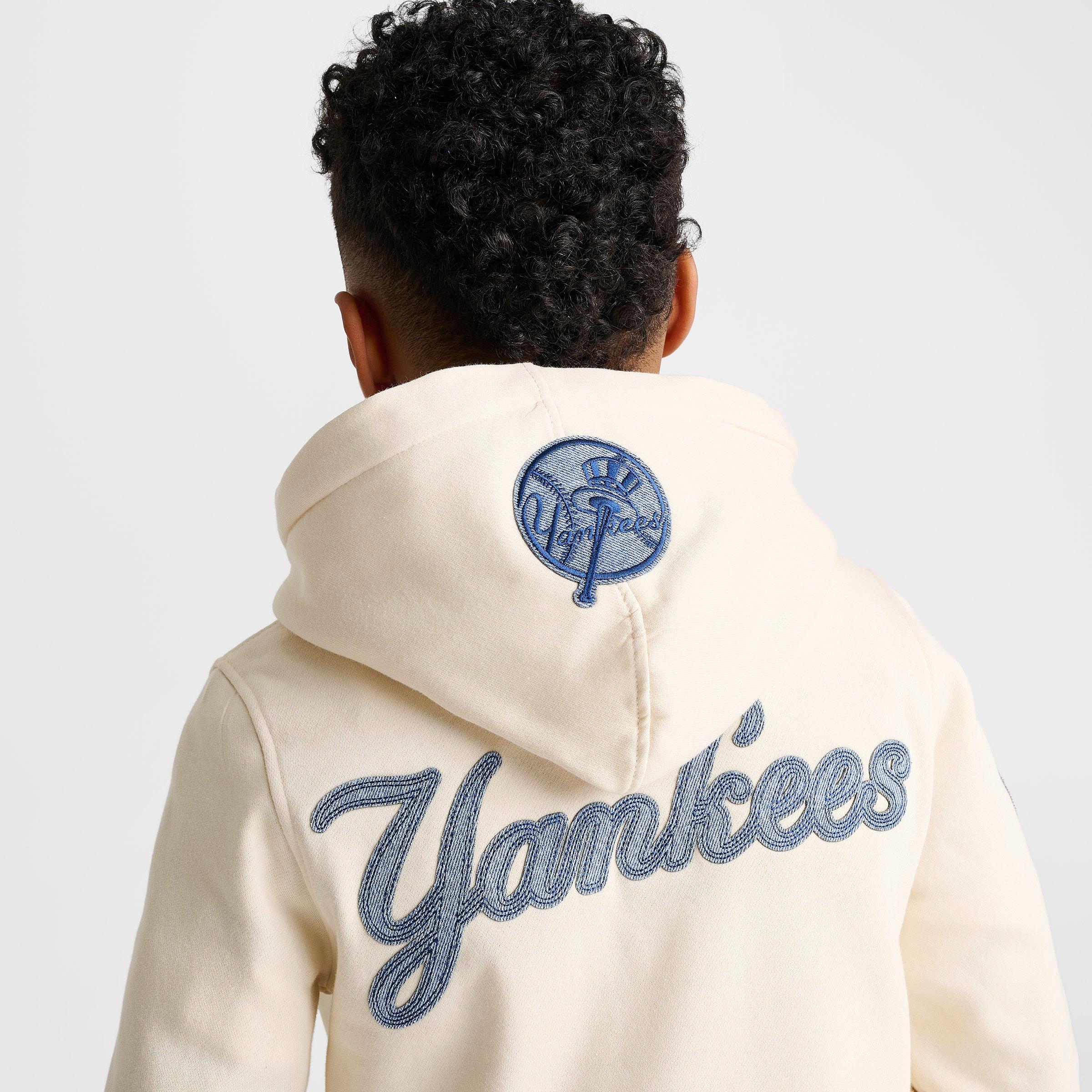 Big Kids' Pro Standard New York Yankees MLB Denim Patch Pullover Hoodie