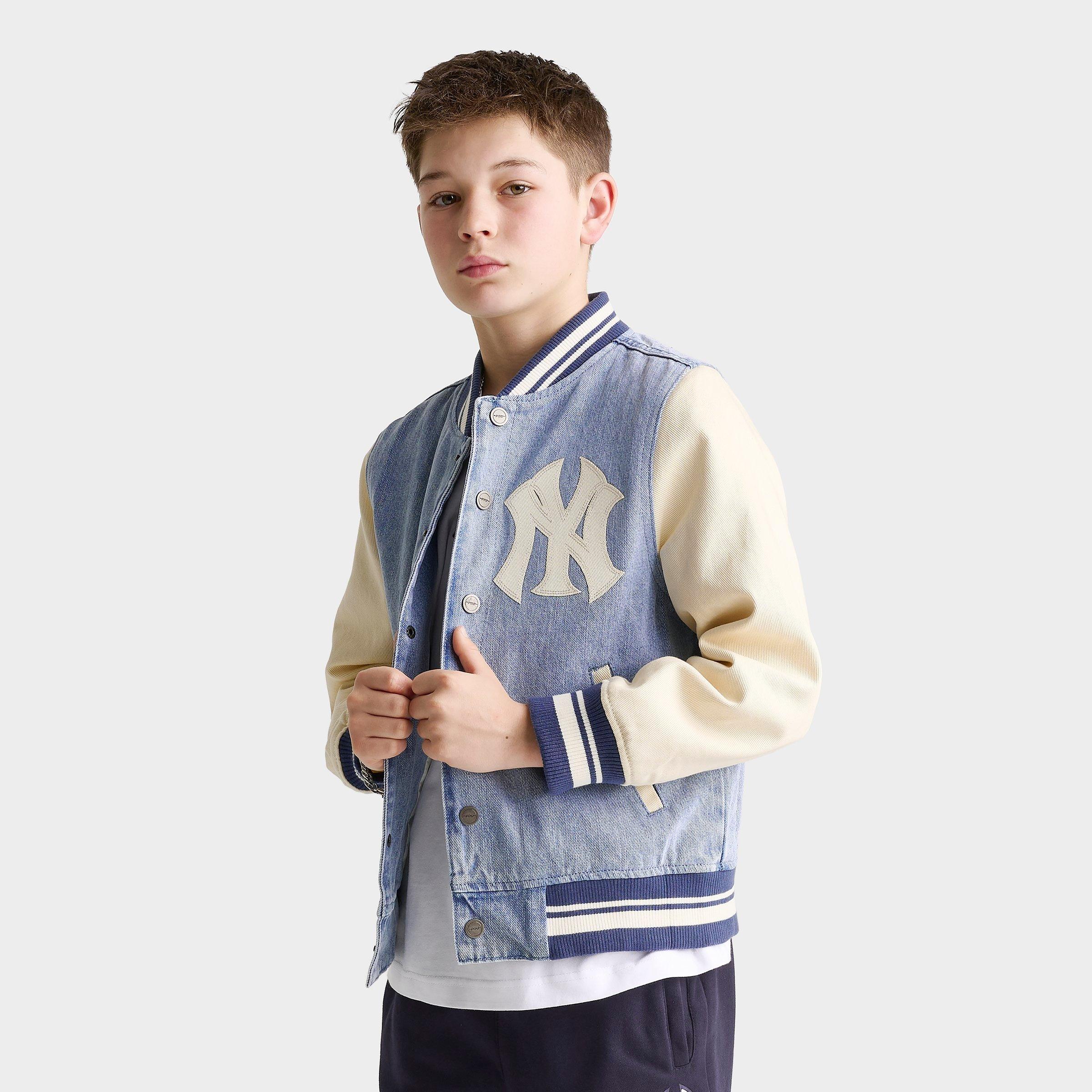 Big Kids' Pro Standard New York Yankees MLB Denim Varsity Jacket