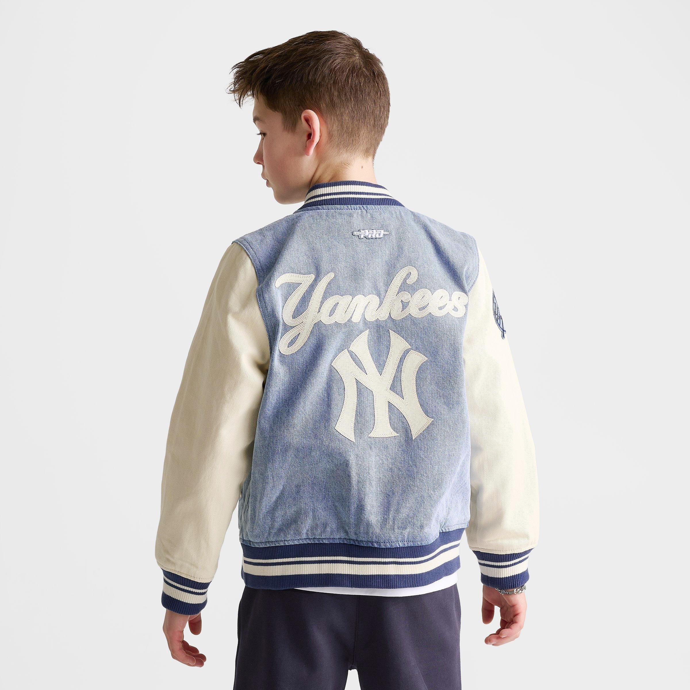 Big Kids' Pro Standard New York Yankees MLB Denim Varsity Jacket