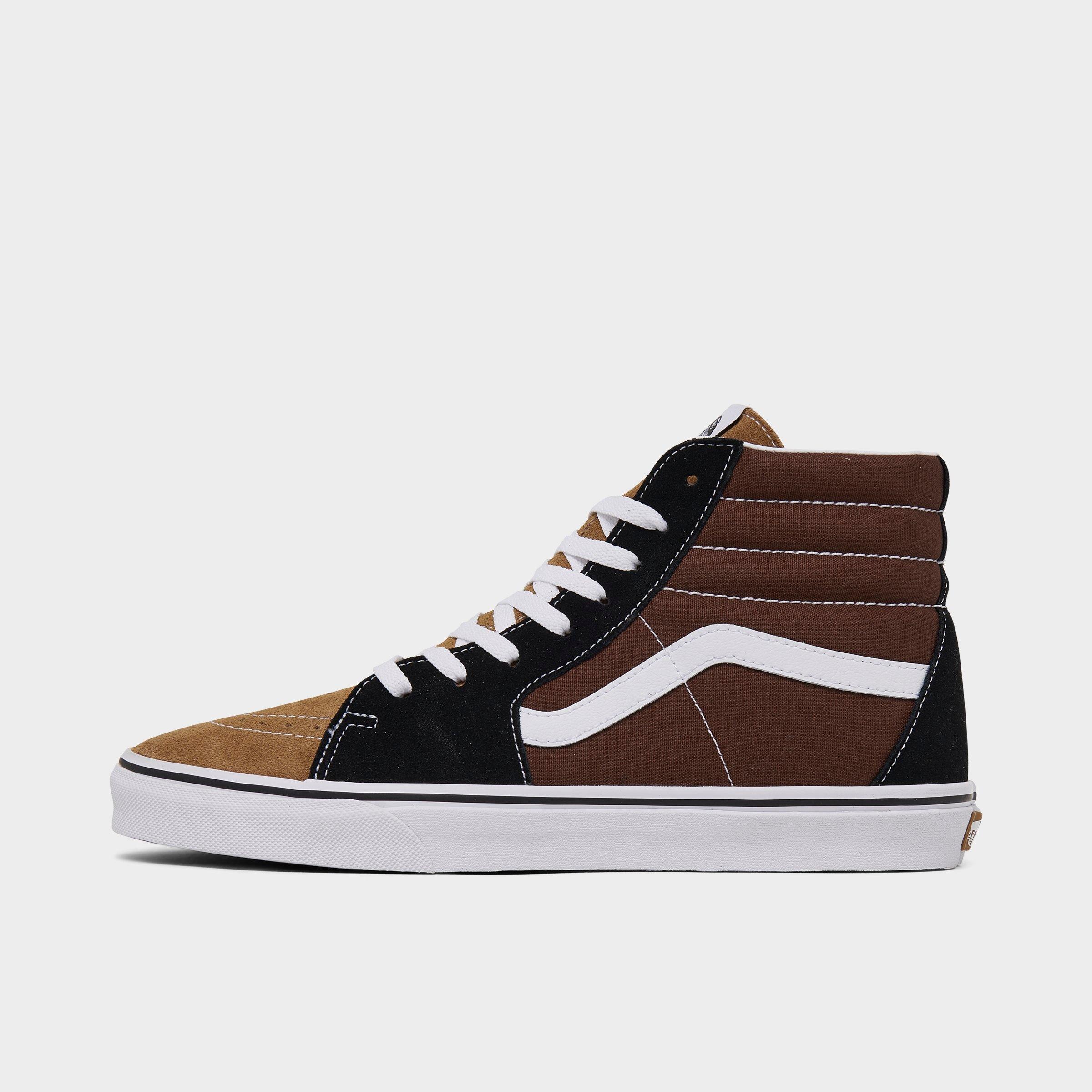 tan leather high top vans