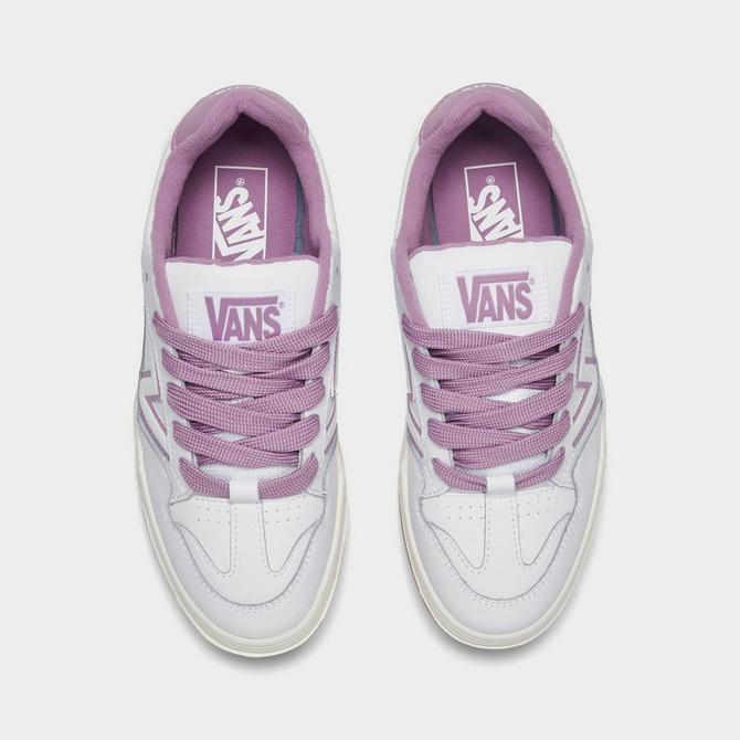 Purple leather fashion vans