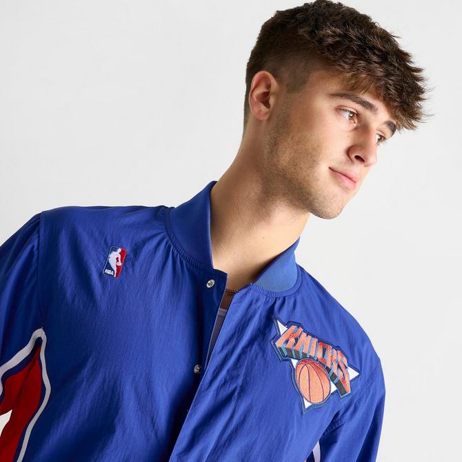 Mitchell and ness knicks warm up jacket online