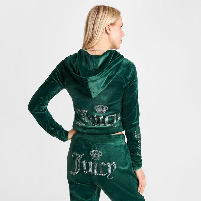 Women's Juicy Couture Bling Velour Full-Zip Hoodie| JD Sports