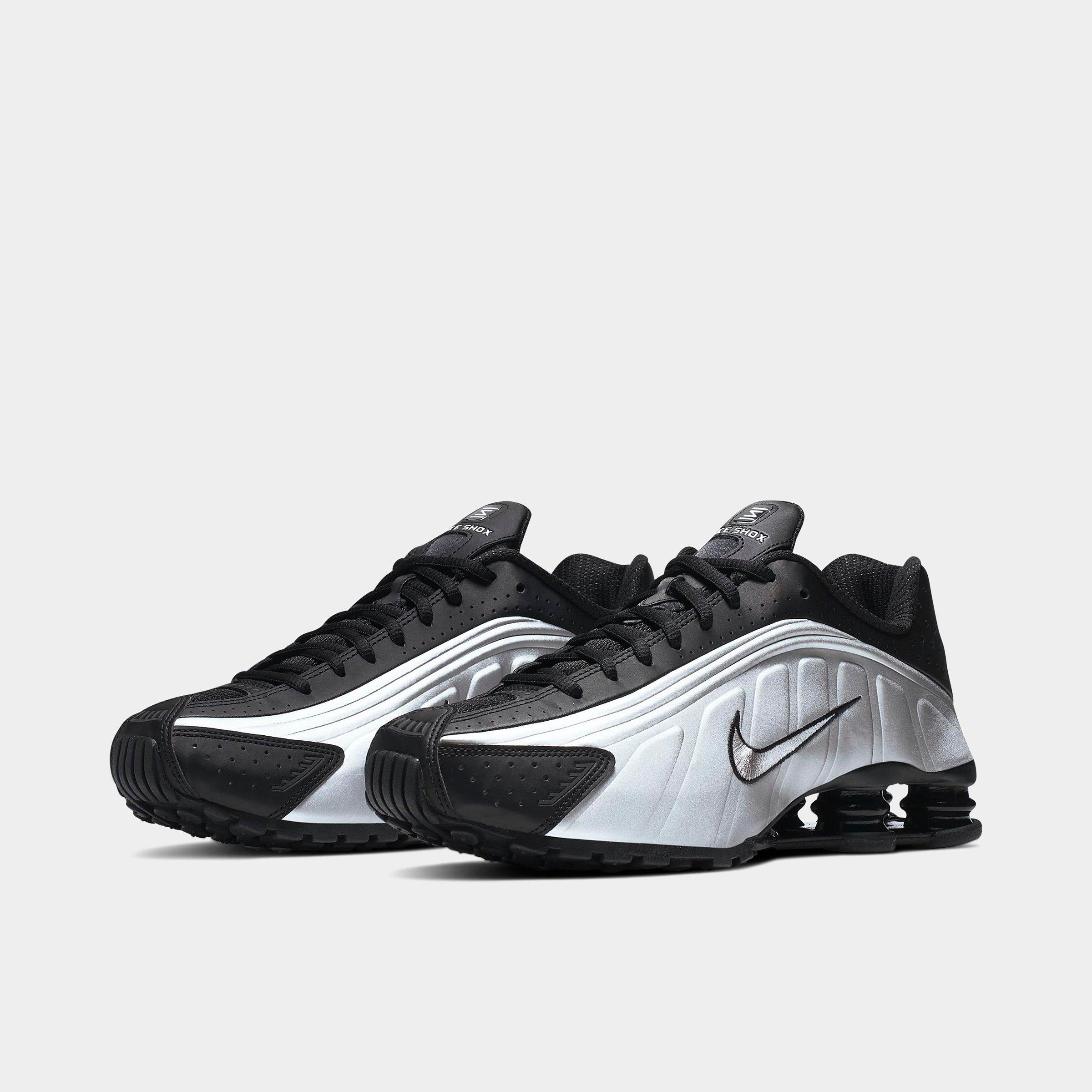 nike black shox r4 sneakers