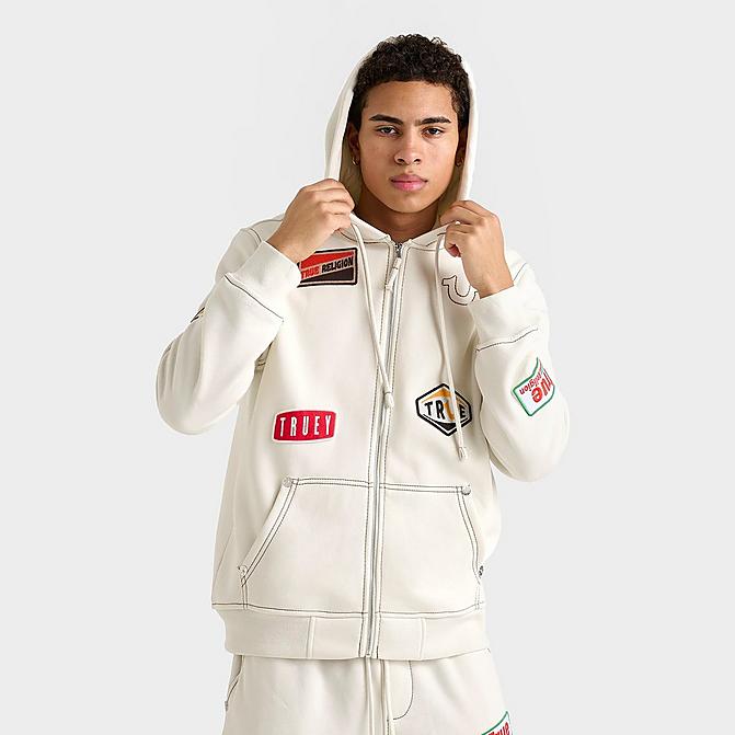 Men's True Religion Big T Patch Full-Zip Hoodie| JD Sports Men's True Religion Big T Patch Full-Zip Hoodie| JD Sports