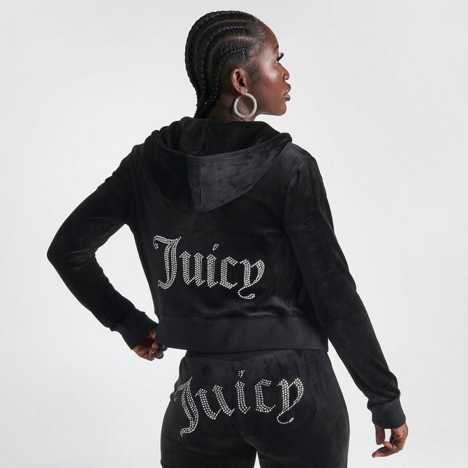 Women's Juicy Couture OG Big Bling Velour Zip-Up Hoodie | JD Sports