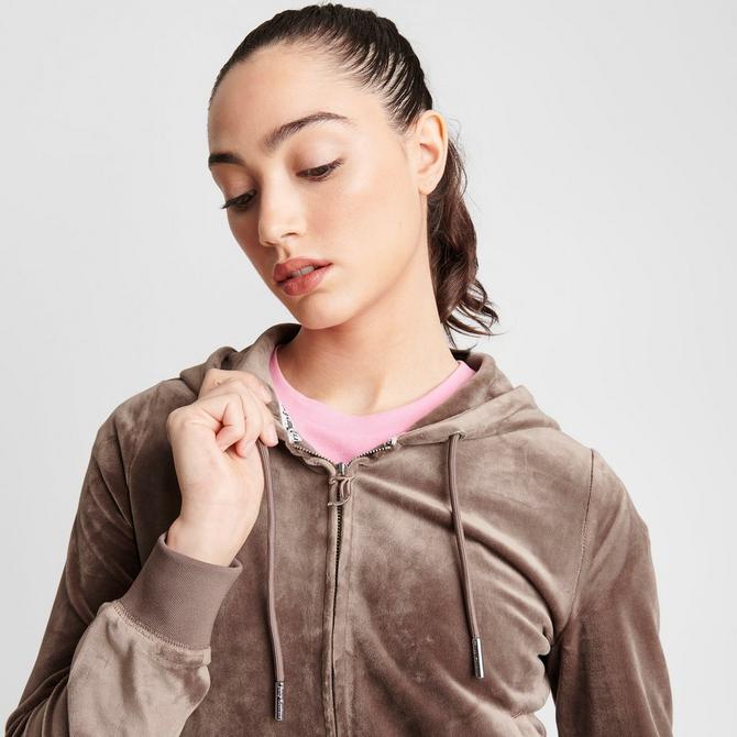 Women's Juicy Couture OG Big Bling Velour Zip-Up Hoodie| JD Sports