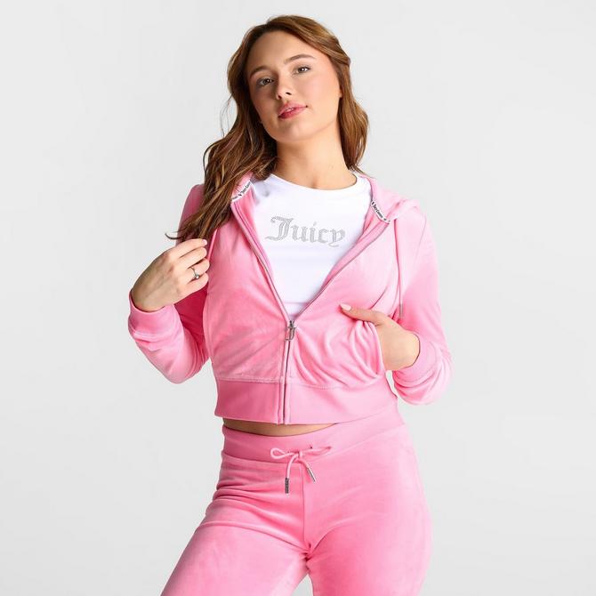 Juicy Couture Women's OG Big Bling Velour Hoodie Xs