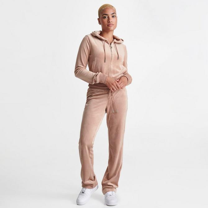 Pearly Big Bling Velour Track Pants