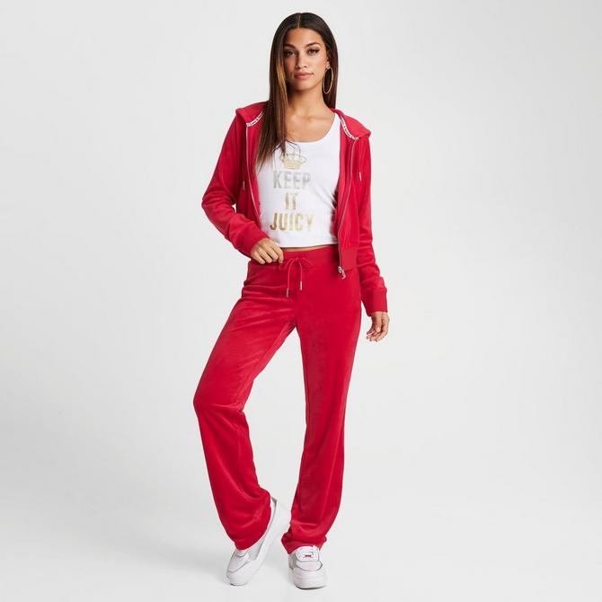 Women's Juicy Couture OG Big Bling Velour Track Pants