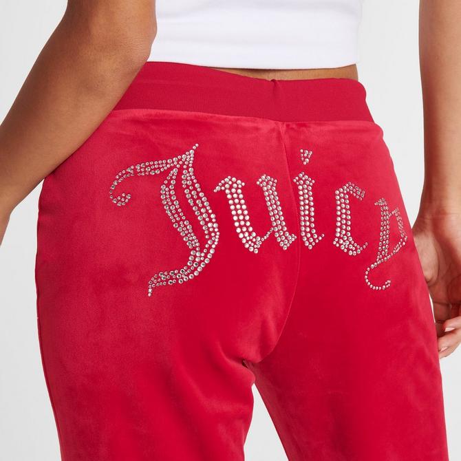 Juicy Couture Women's OG Big Bling Velour Track Pants / Soft Glow