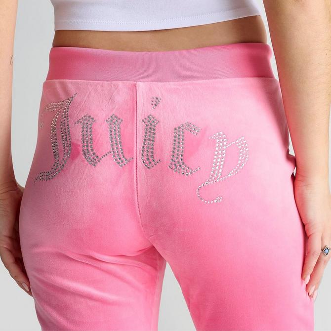 adidas '2000s Luxe' track pant in pink with diamante logo