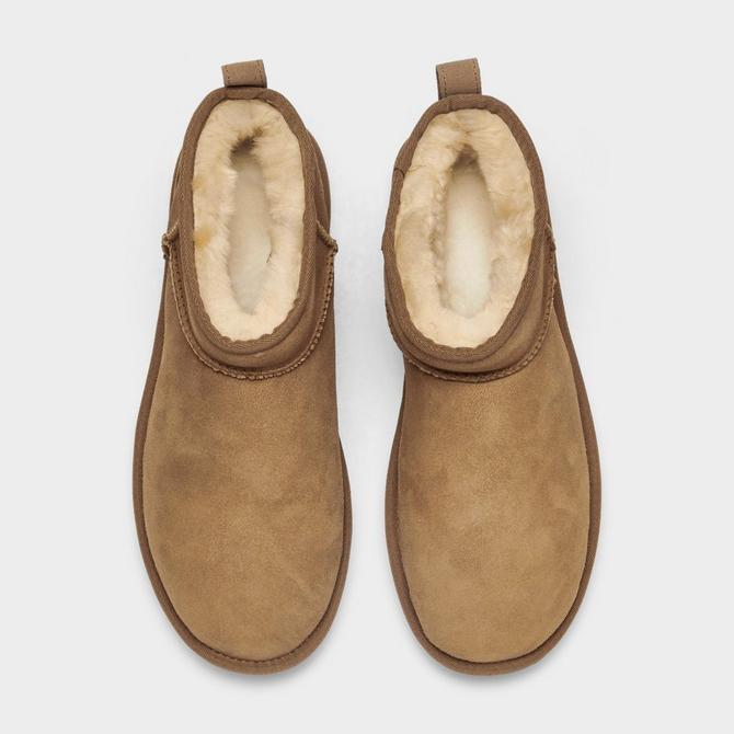 Back view of Women's UGG Classic Ultra Mini Boots in Chestnut Click to zoom