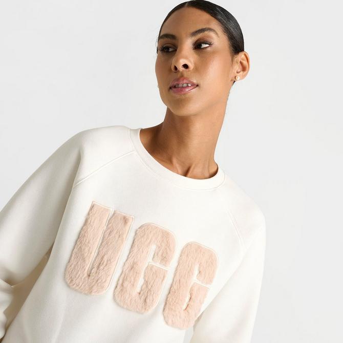 Women s UGG Madeline Fuzzy Logo Crewneck Sweatshirt JD Sports