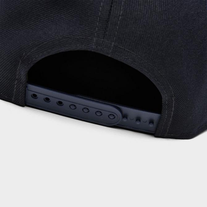New Era NY leather look cap in black