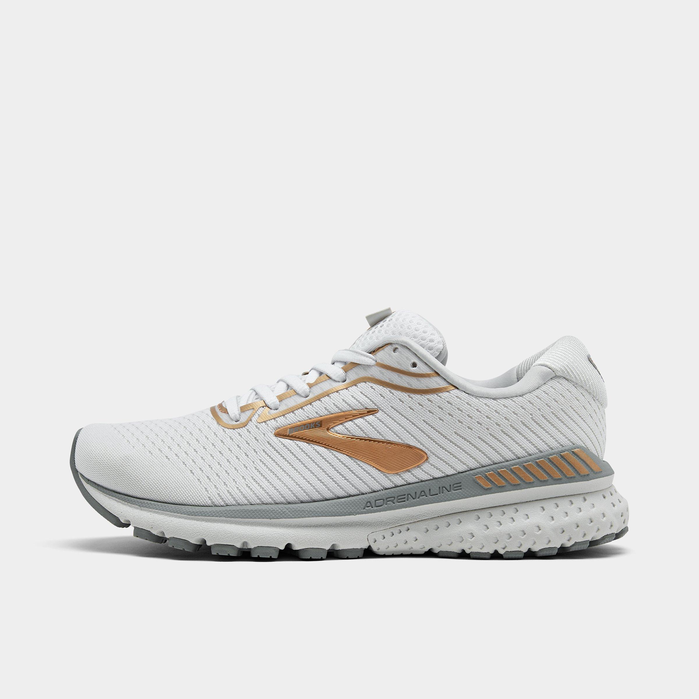 white and gold brooks shoes