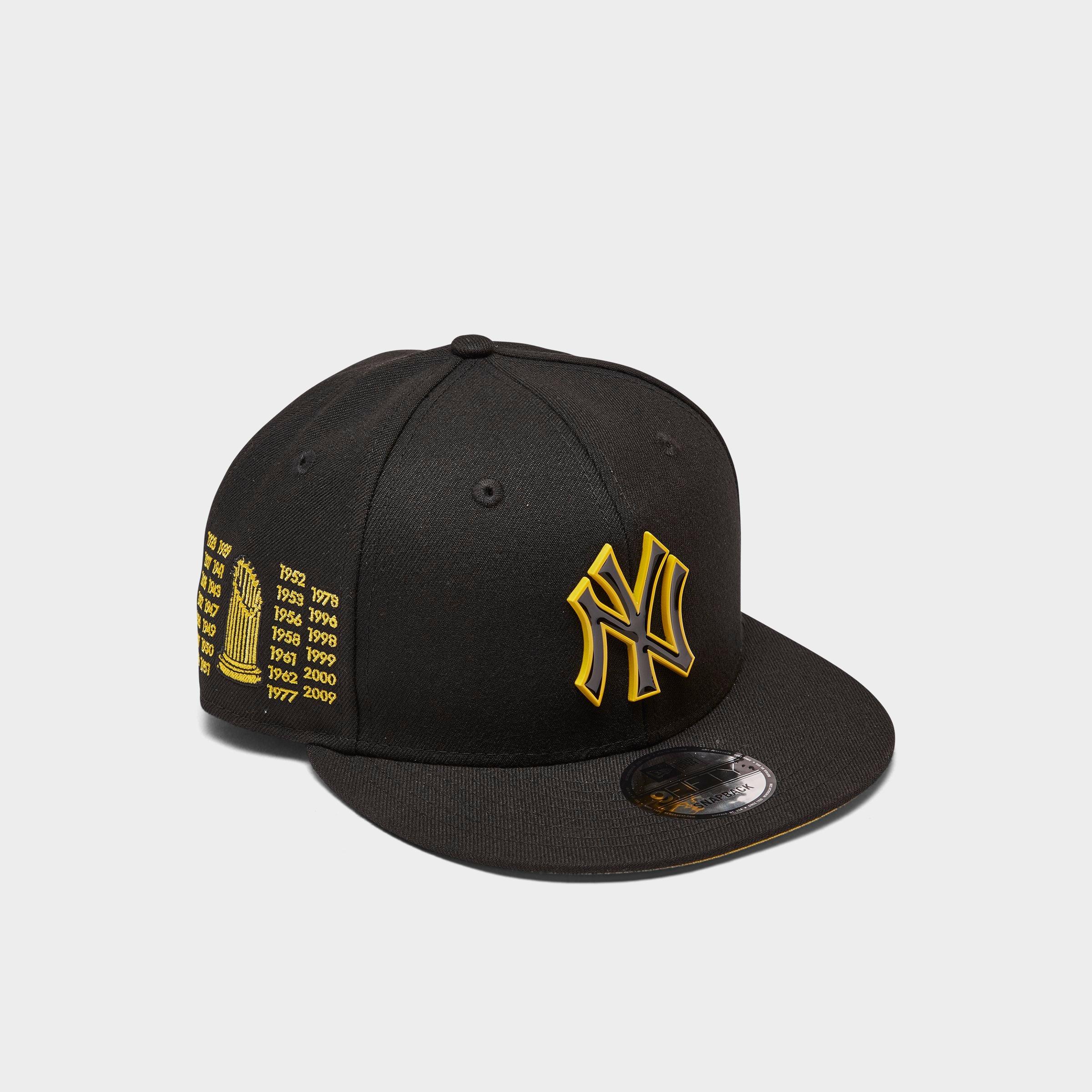 black and yellow yankees hat