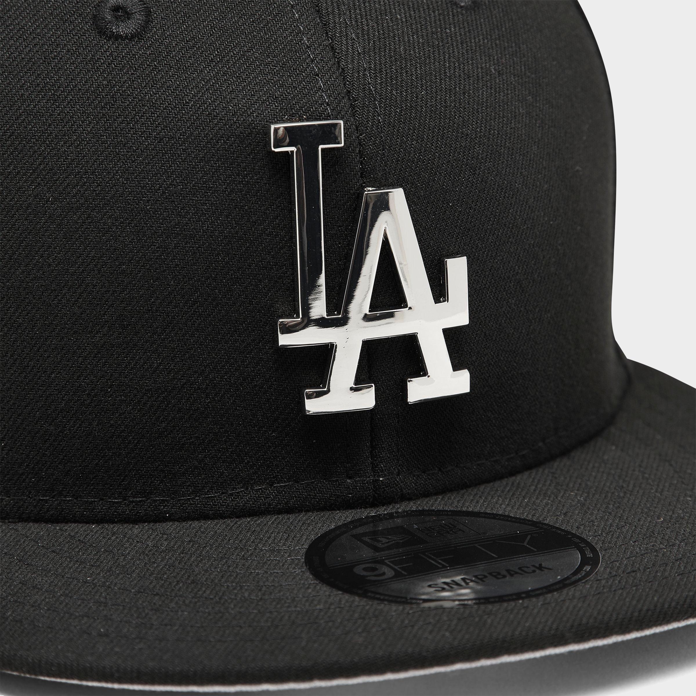 dodgers black snapback hat