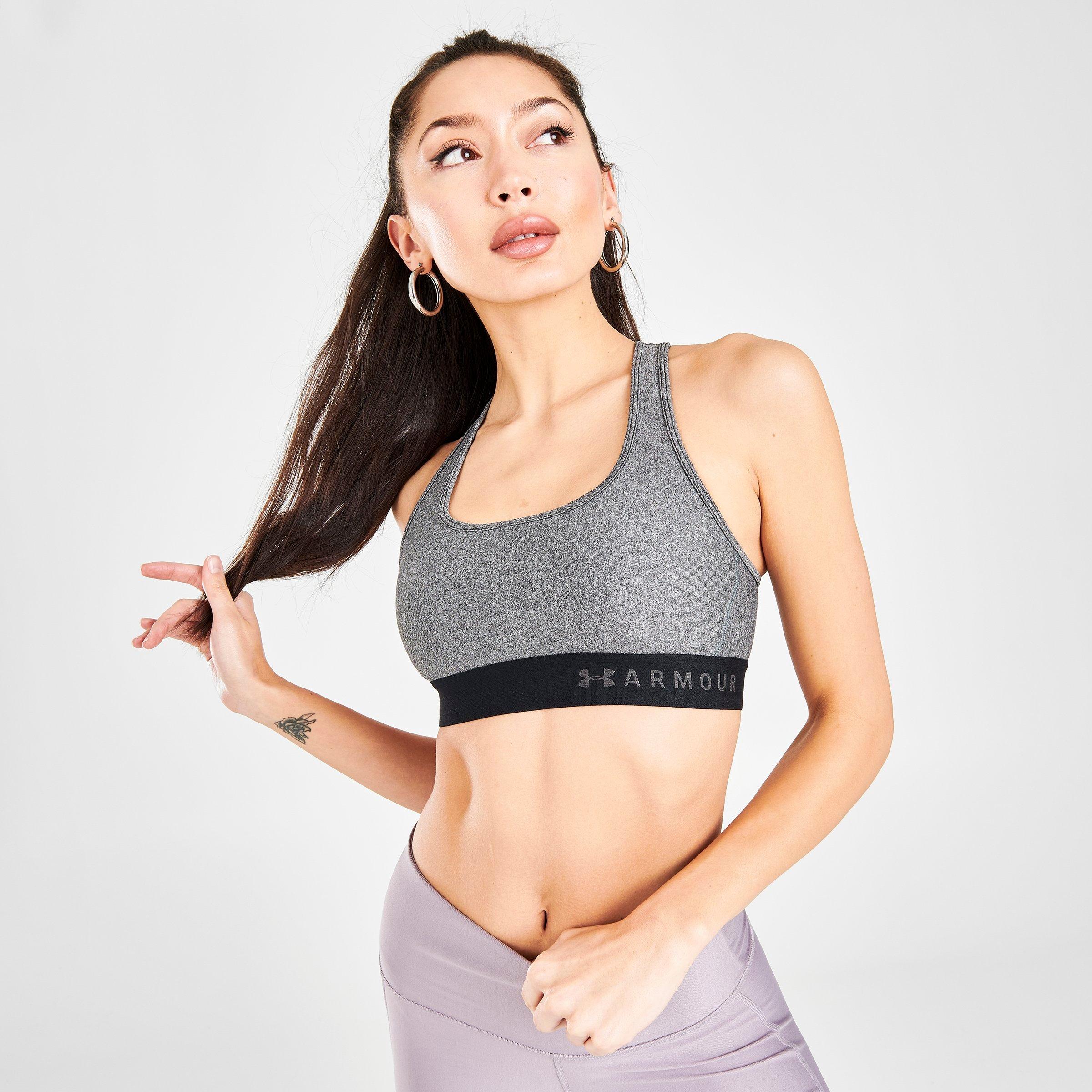 Women S Under Armour Mid Crossback Heather Medium Impact Sports Bra Jd Sports