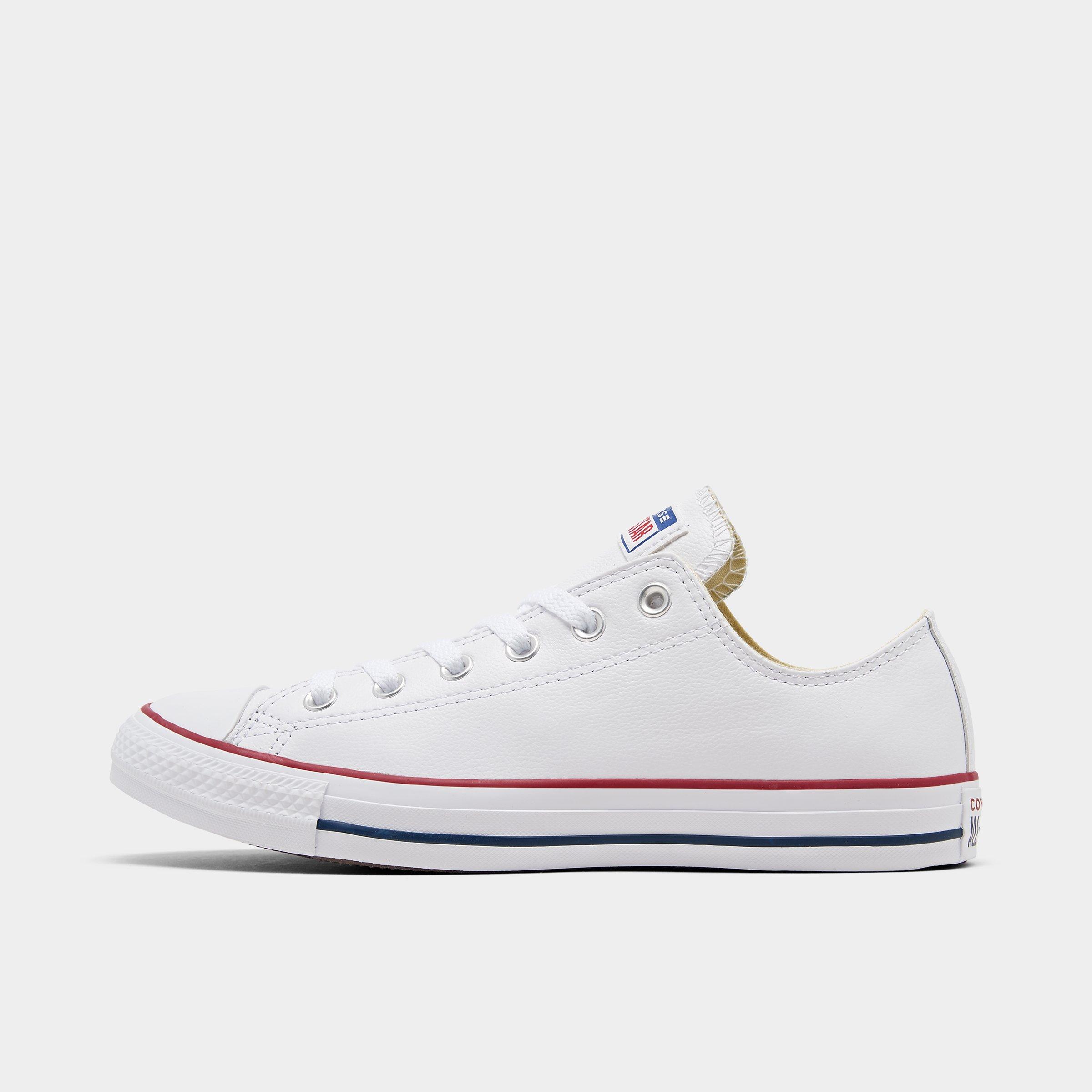 jd white leather converse