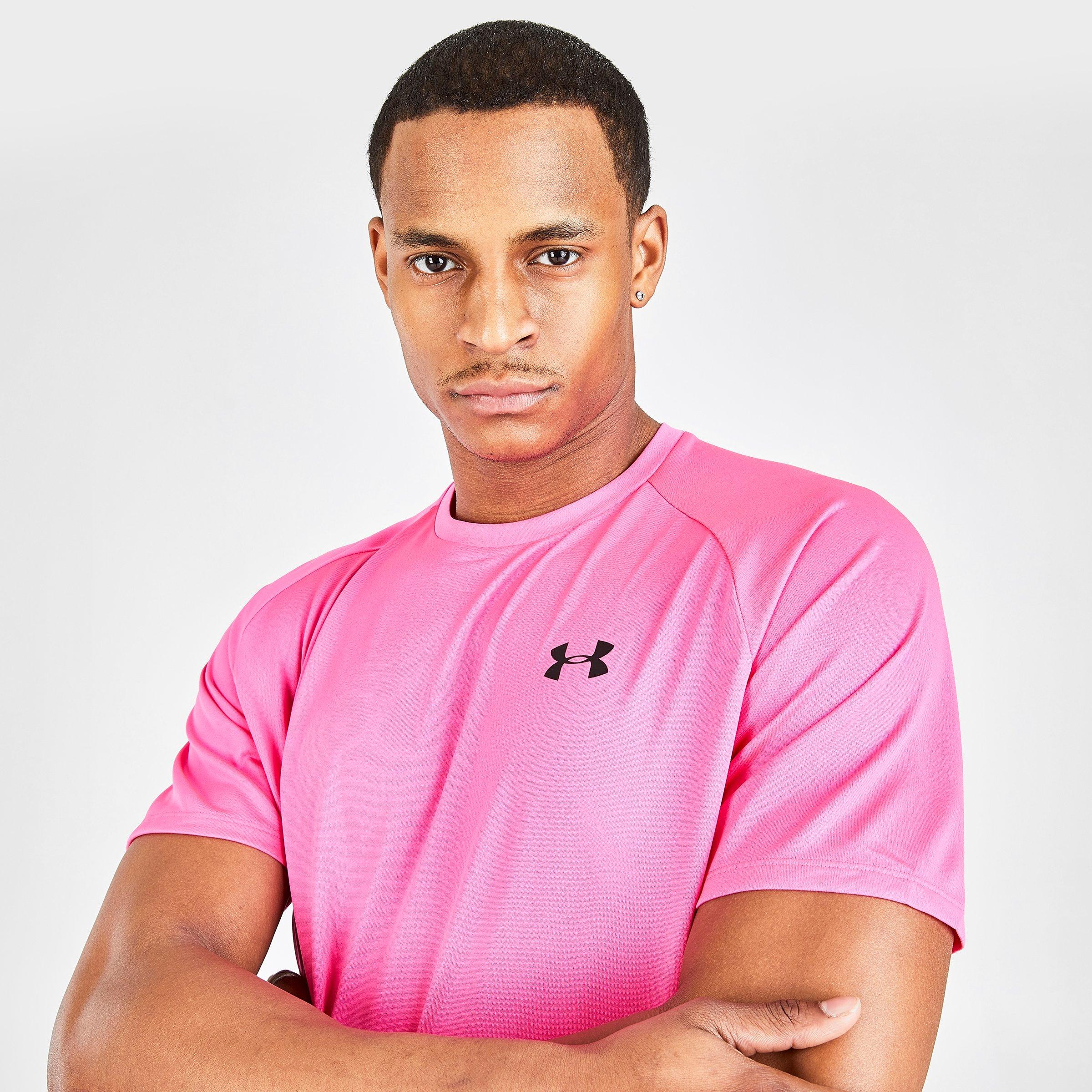 pink mens under armour shirt