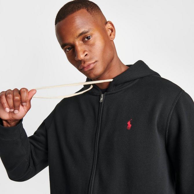 Ralph lauren black on sale and red hoodie