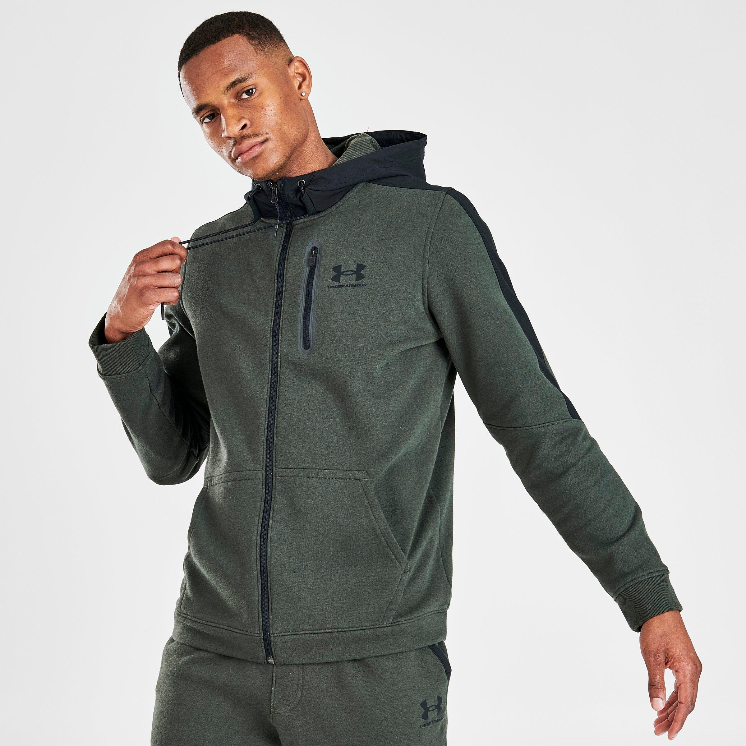 ua threadborne fleece full zip hoodie