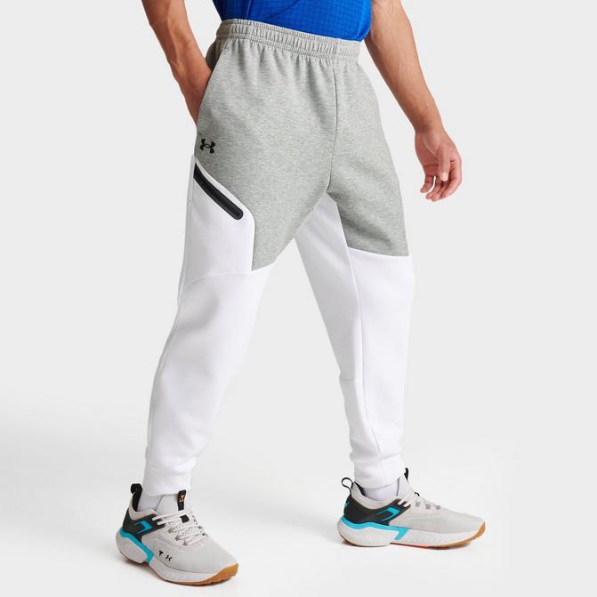 Mens Under Armour grey Fleece-Lined Unstoppable Sweatpants