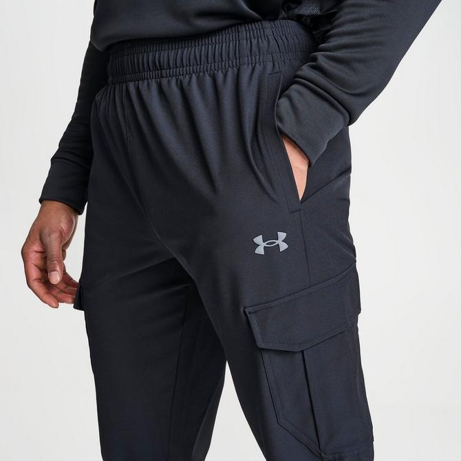 Mens Under Armour black Woven Cargo Trousers