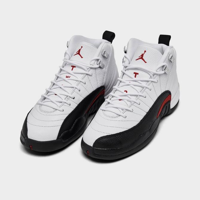 Jordan retro 12 mens black and white best sale