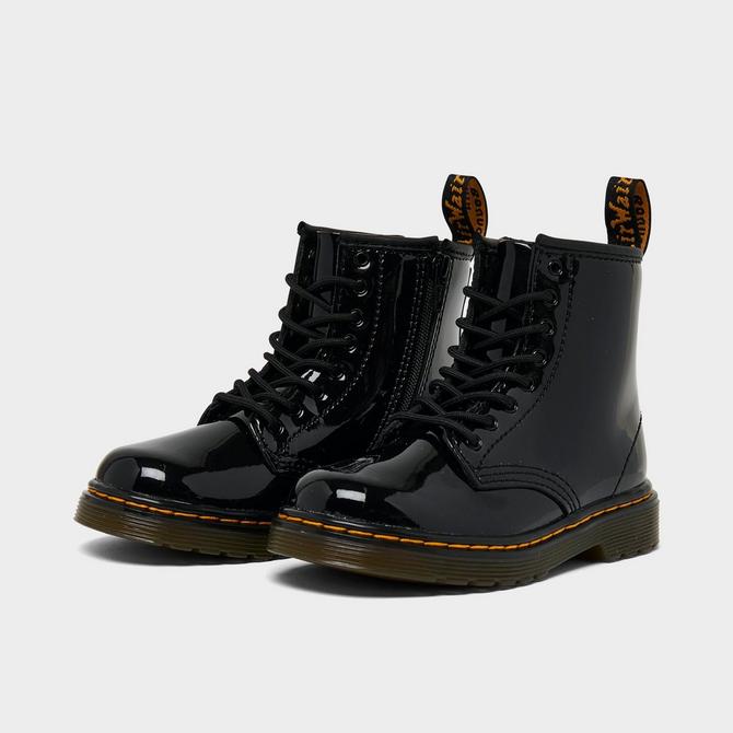 Childrens black patent outlet doc martens