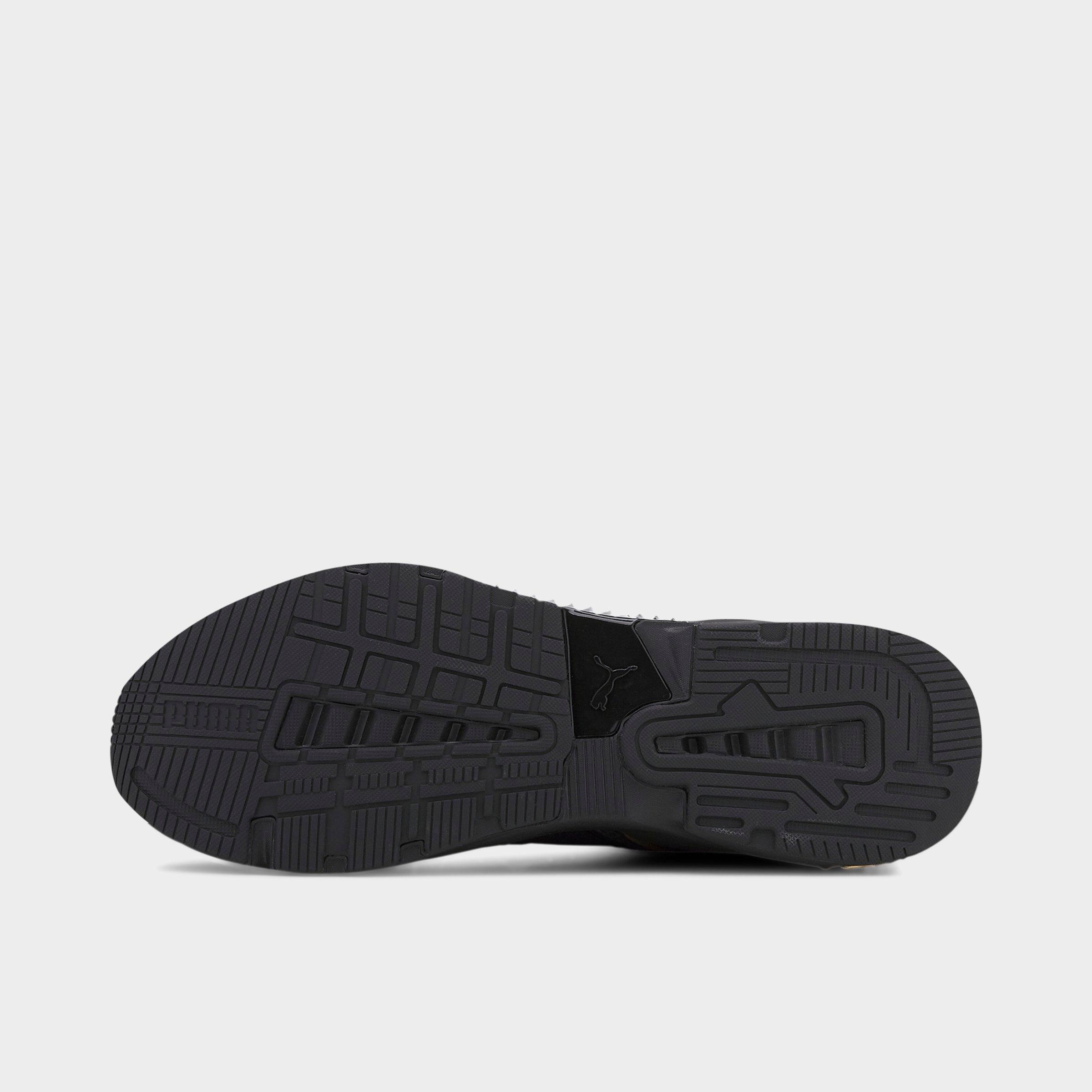 puma black training shoes