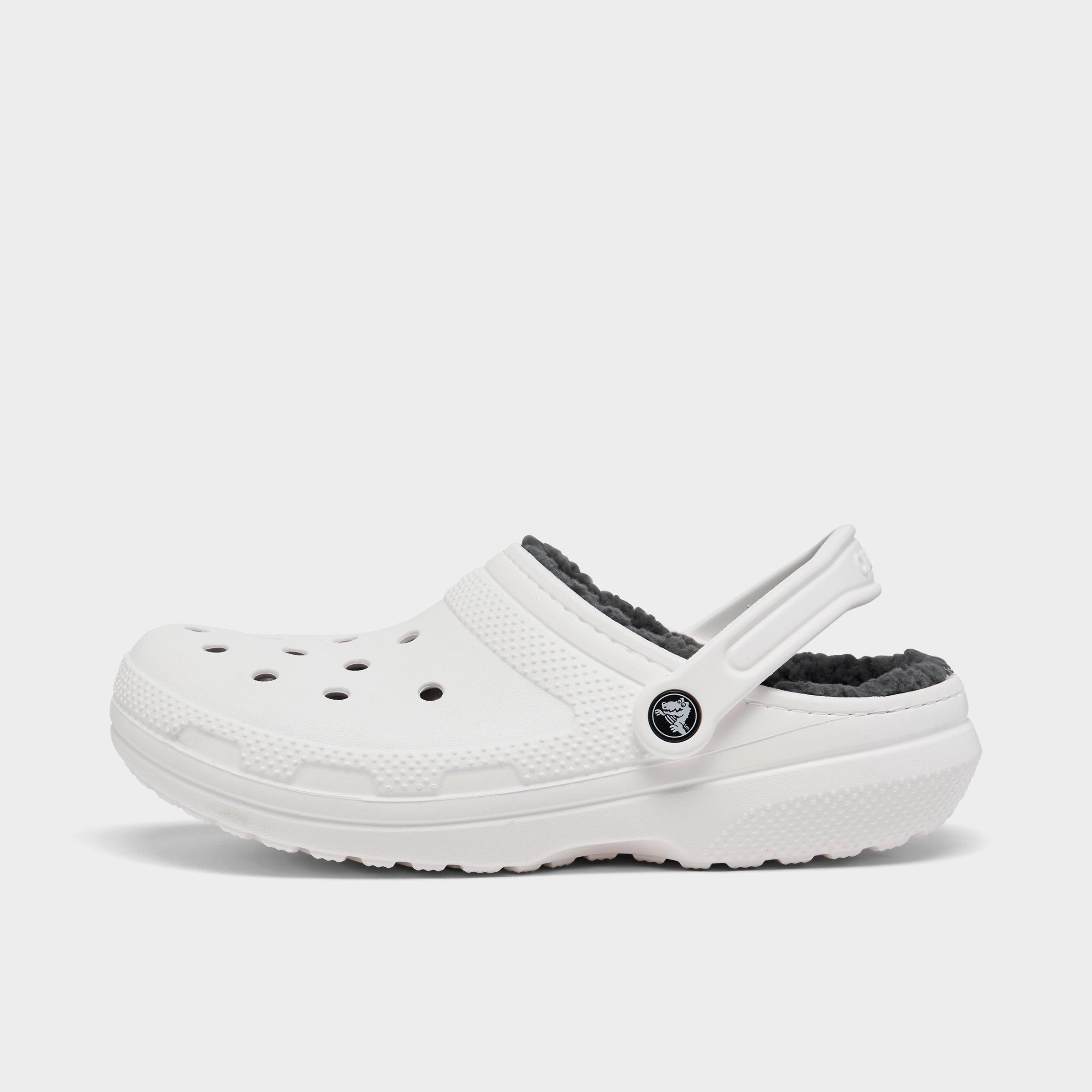 crocs classic lined clog white