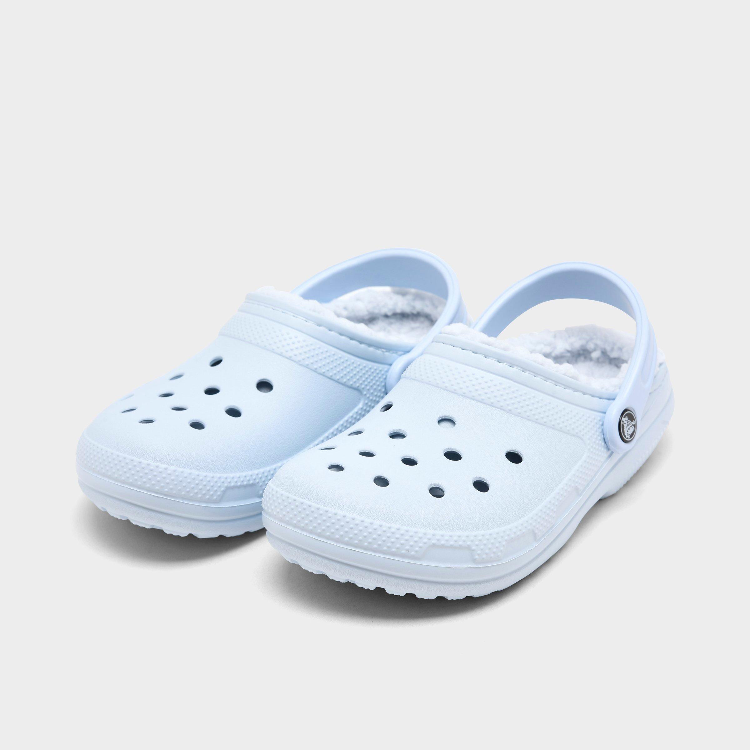 blue fur lined crocs