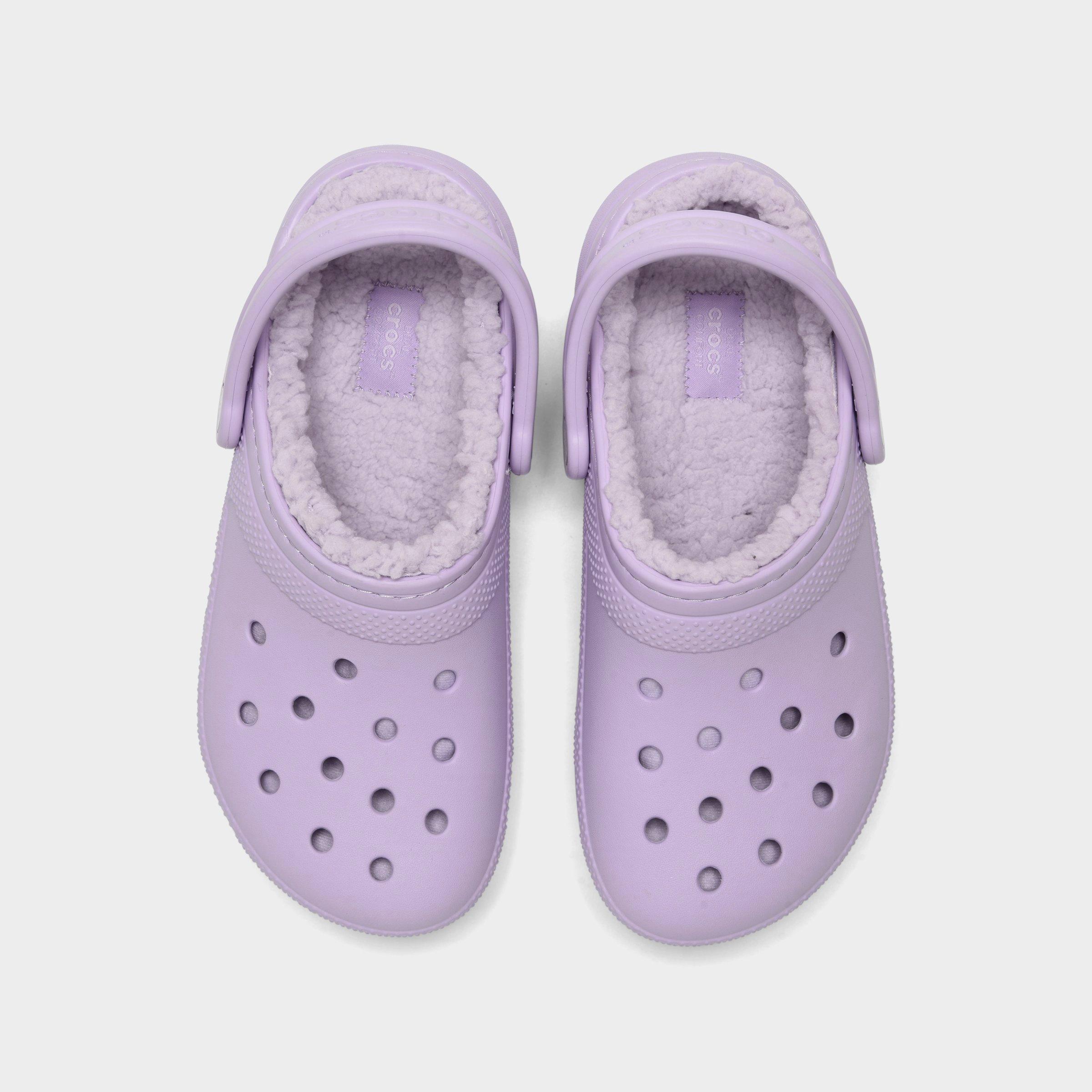 lavender lined crocs