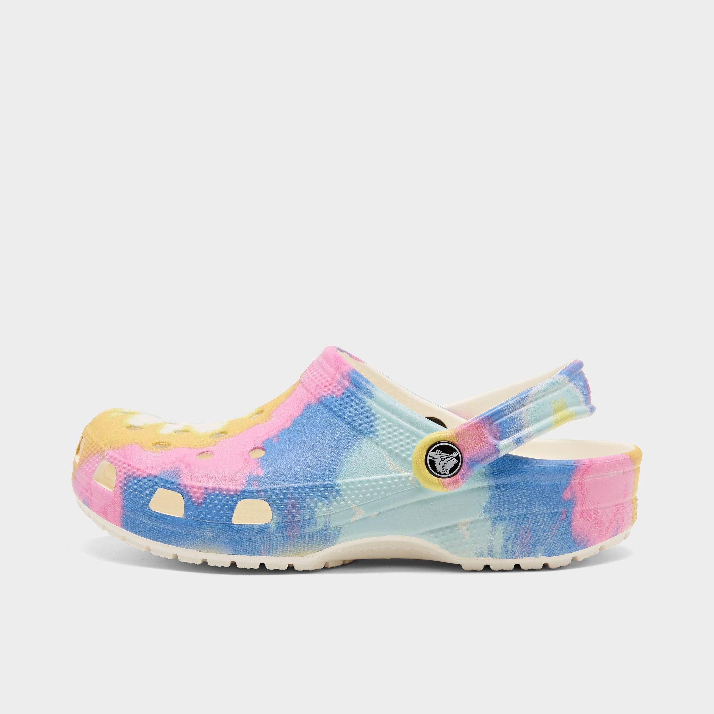 kids tie dye crocs