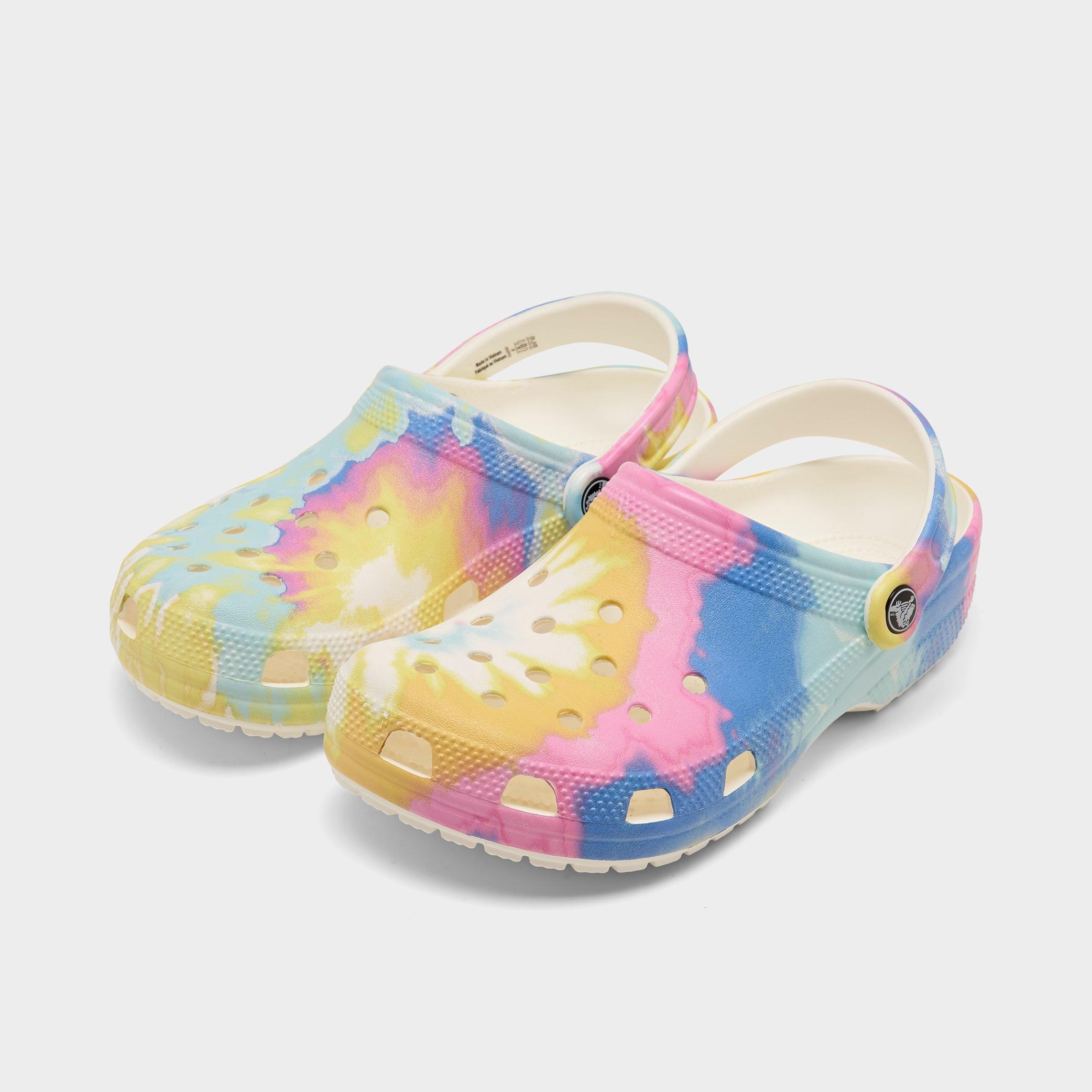 pastel tie dye crocs size 5